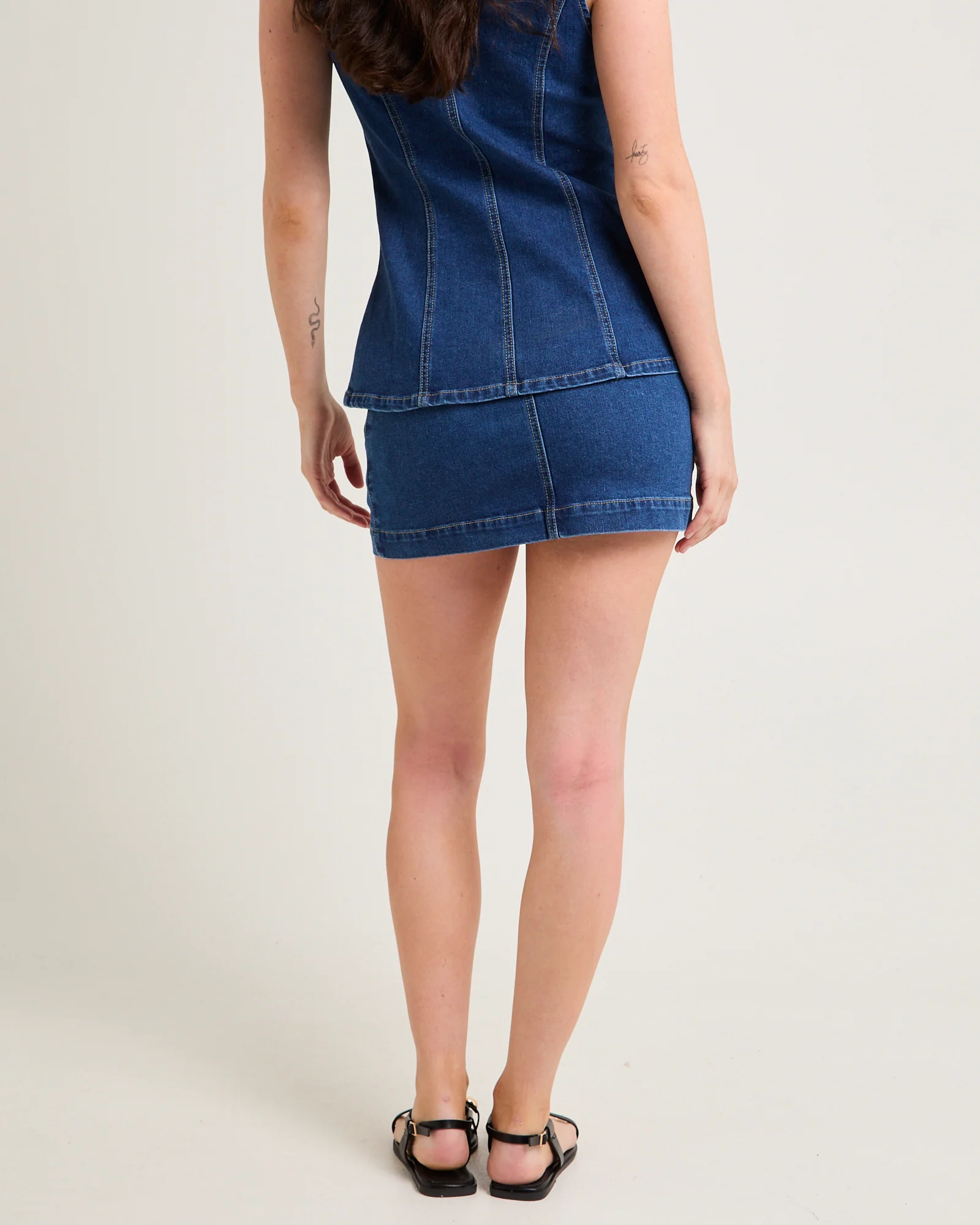 Harper Denim Mini Skirt - Image 2