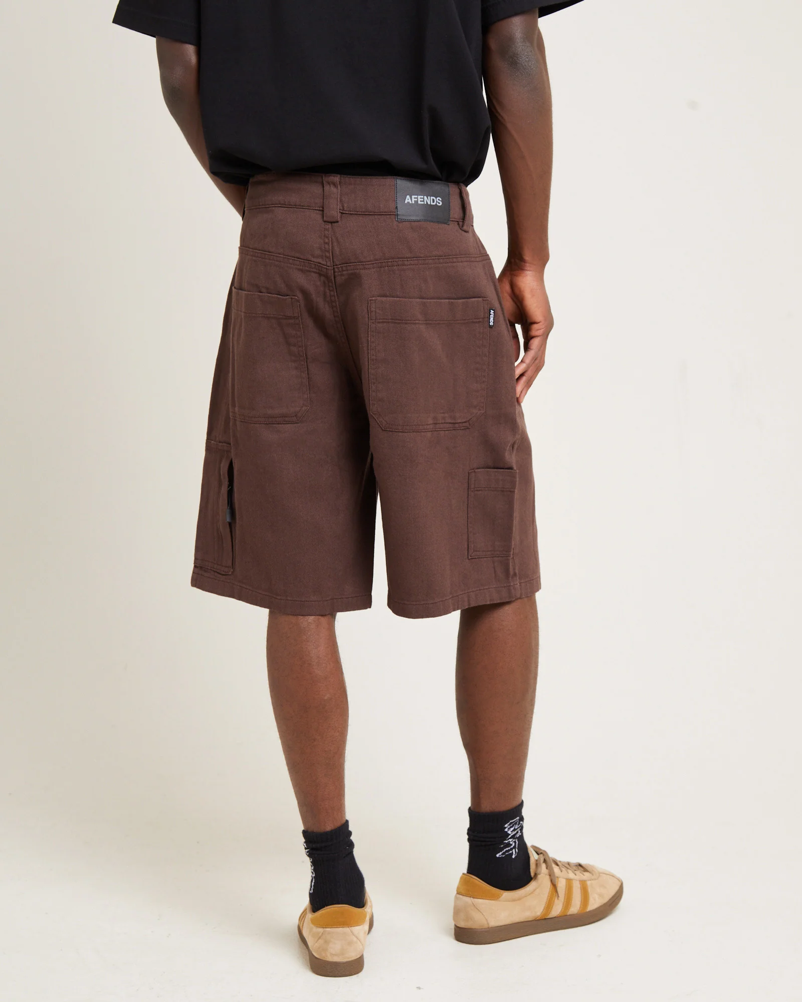 Harper Recycled Carpenter Shorts Coffee Brown - Image 2