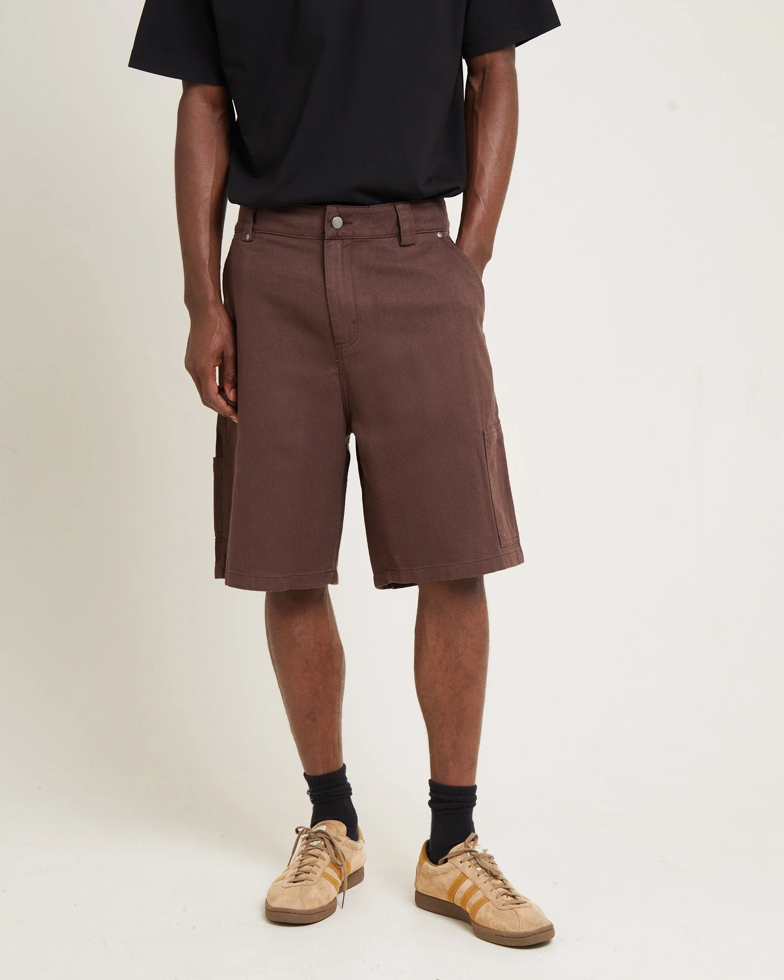 Harper Recycled Carpenter Shorts Coffee Brown - Image 4