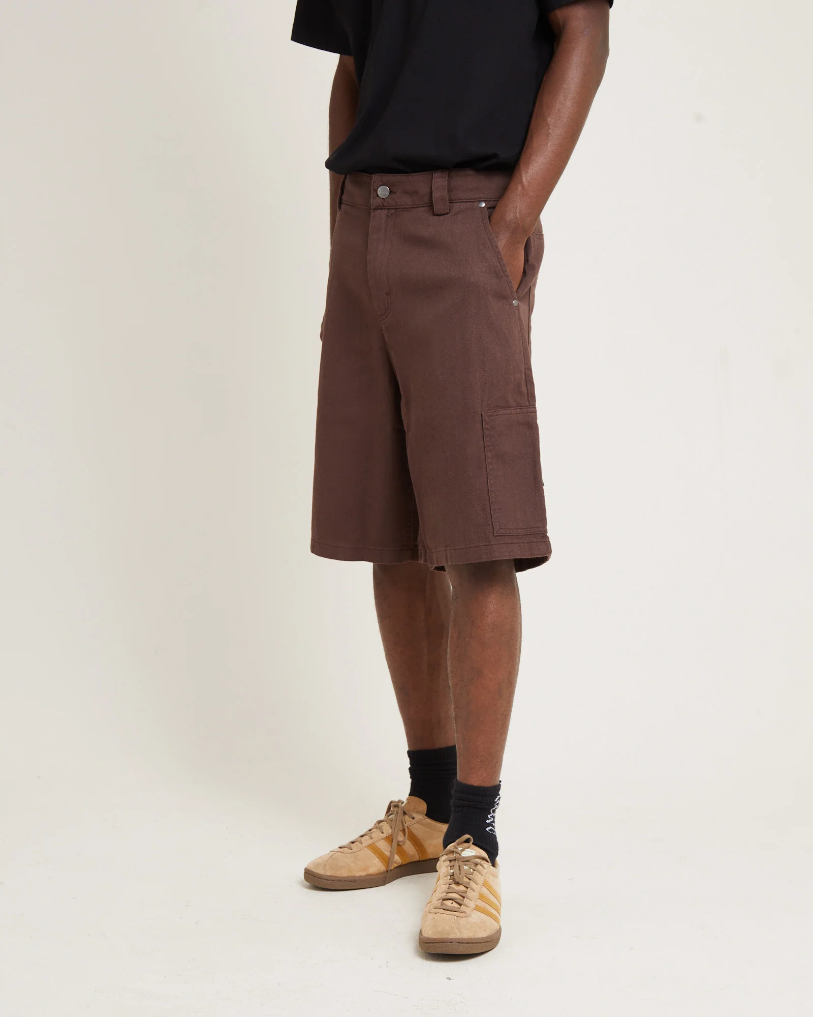 Harper Recycled Carpenter Shorts Coffee Brown - Image 5