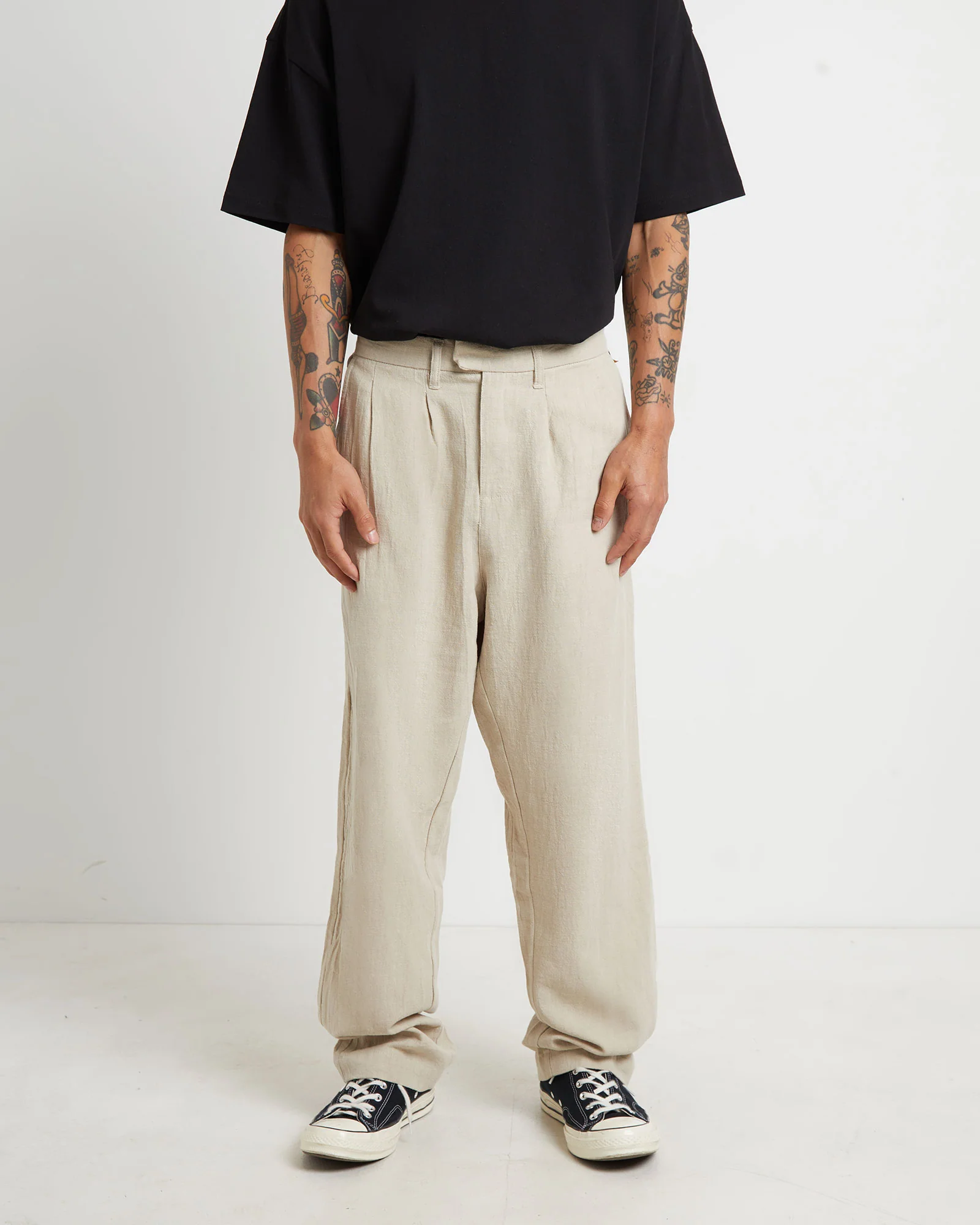 Harrow Pleat Linen Pants - Image 4
