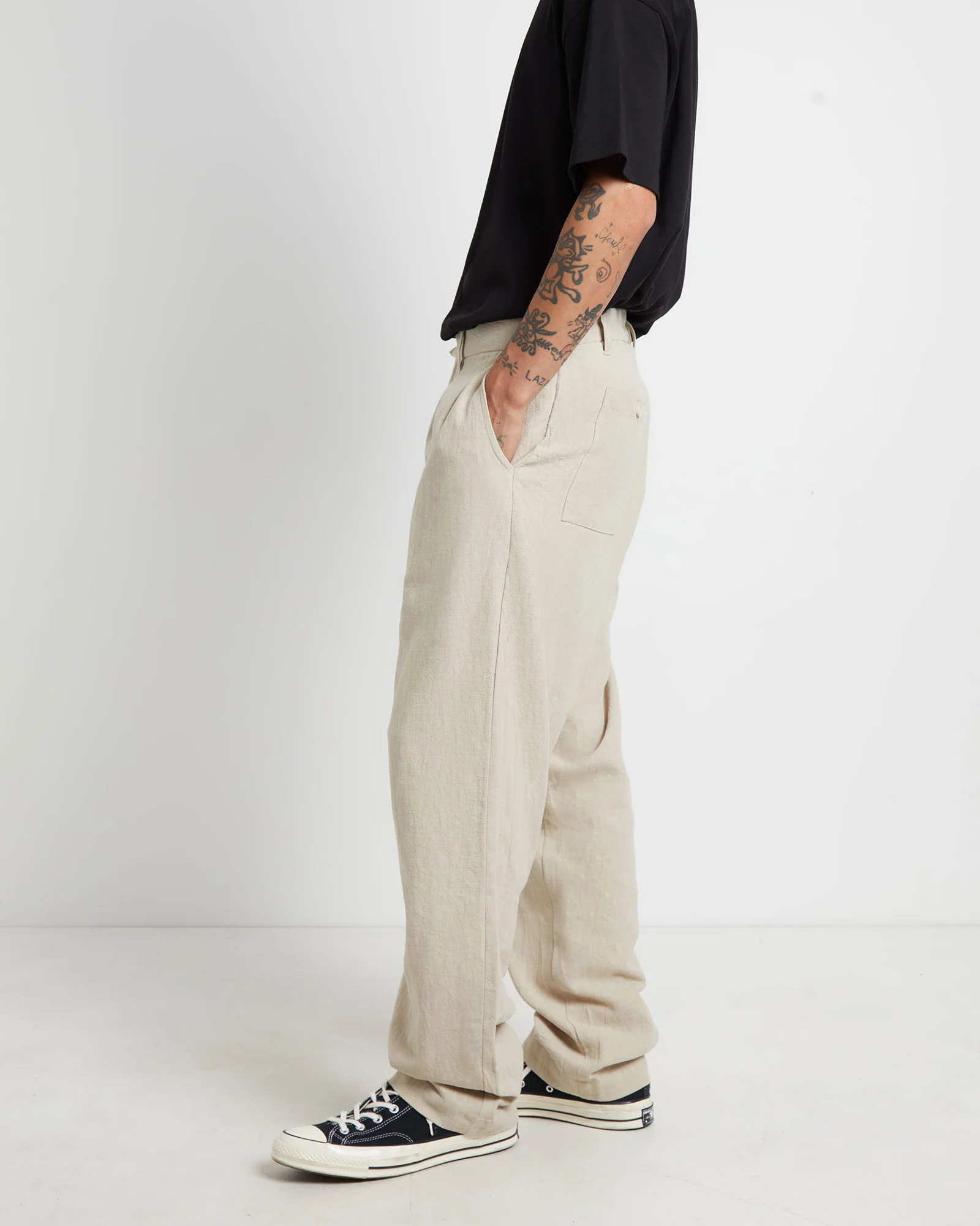 Harrow Pleat Linen Pants - Image 5