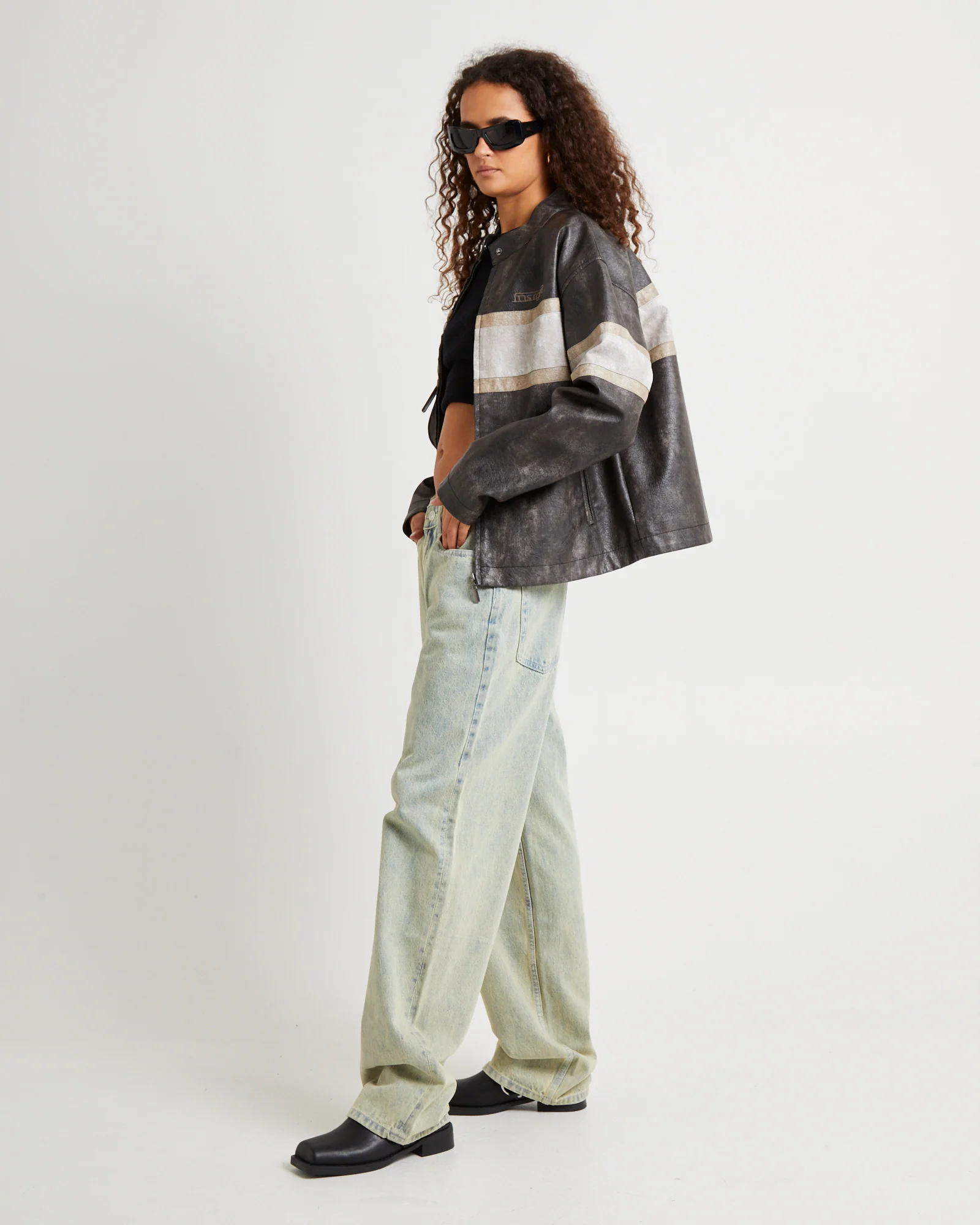 Harvey Distressed Biker Jacket - Image 4