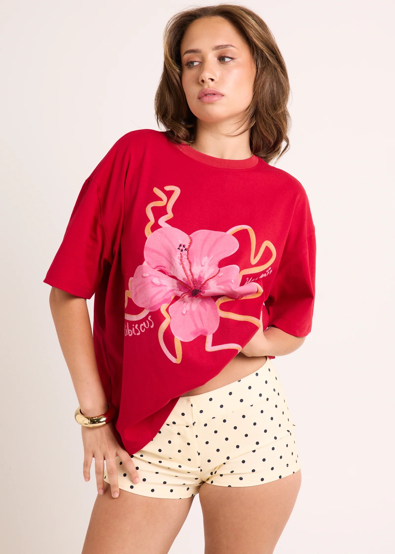 Hawaii Hibiscus Oversized T-Shirt - Image 4