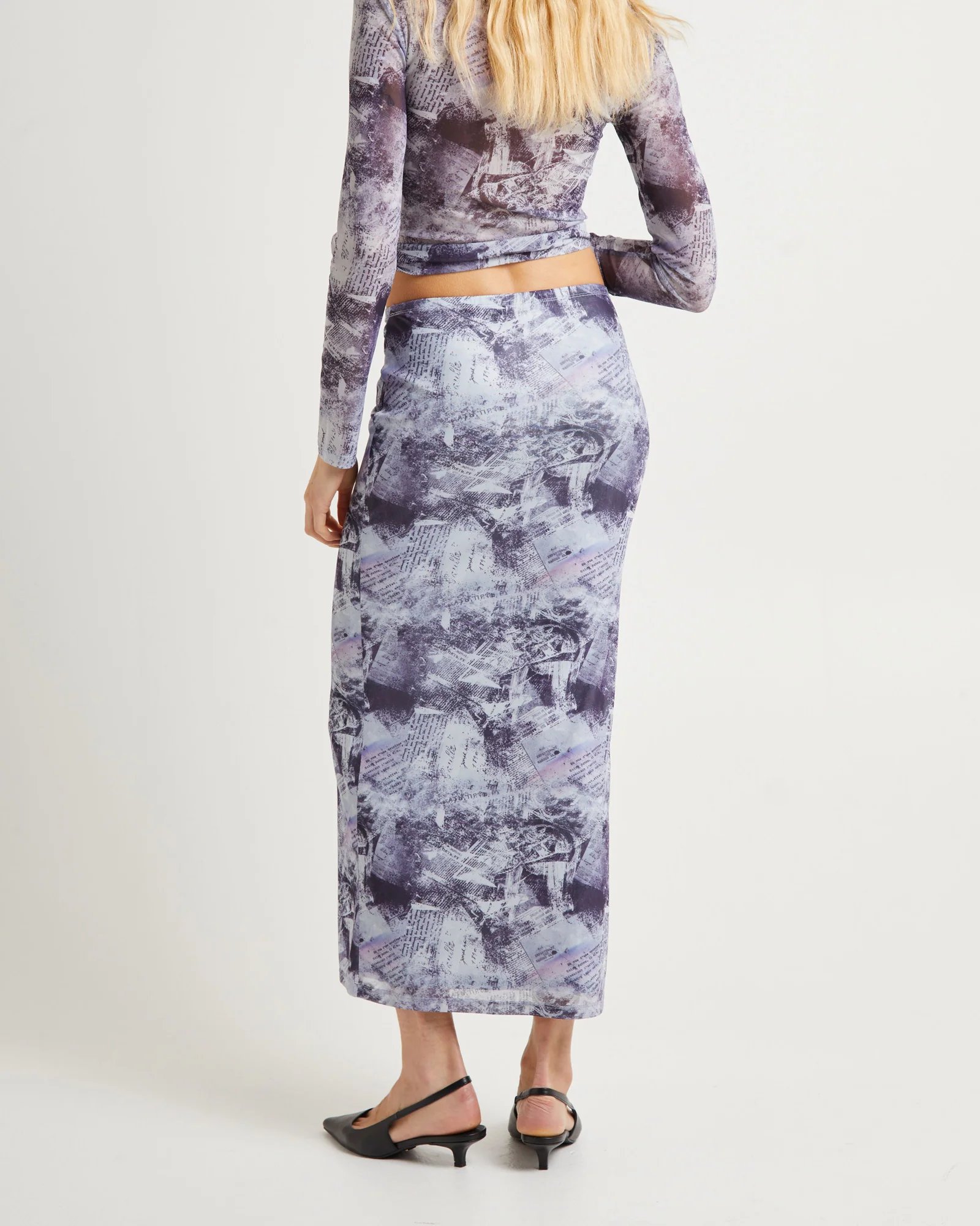 Hazy Mech Midi Skirt - Image 2