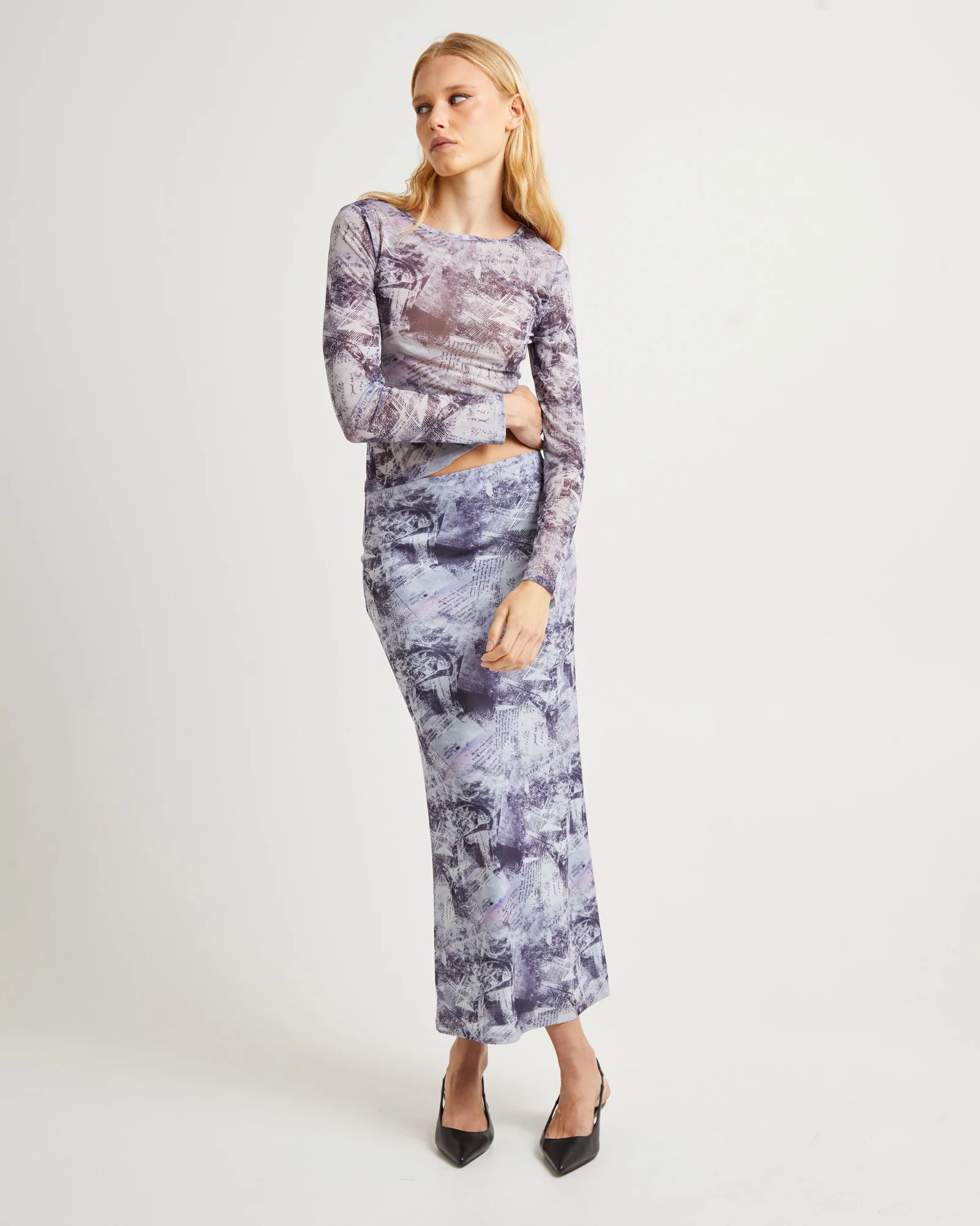 Hazy Mech Midi Skirt - Image 3
