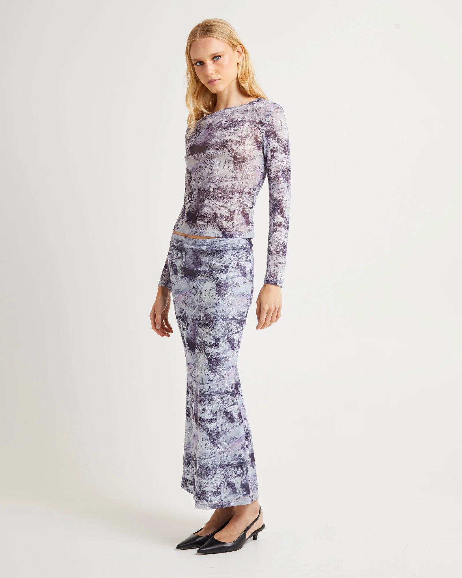 Hazy Mesh Long Sleeve Top - Image 4