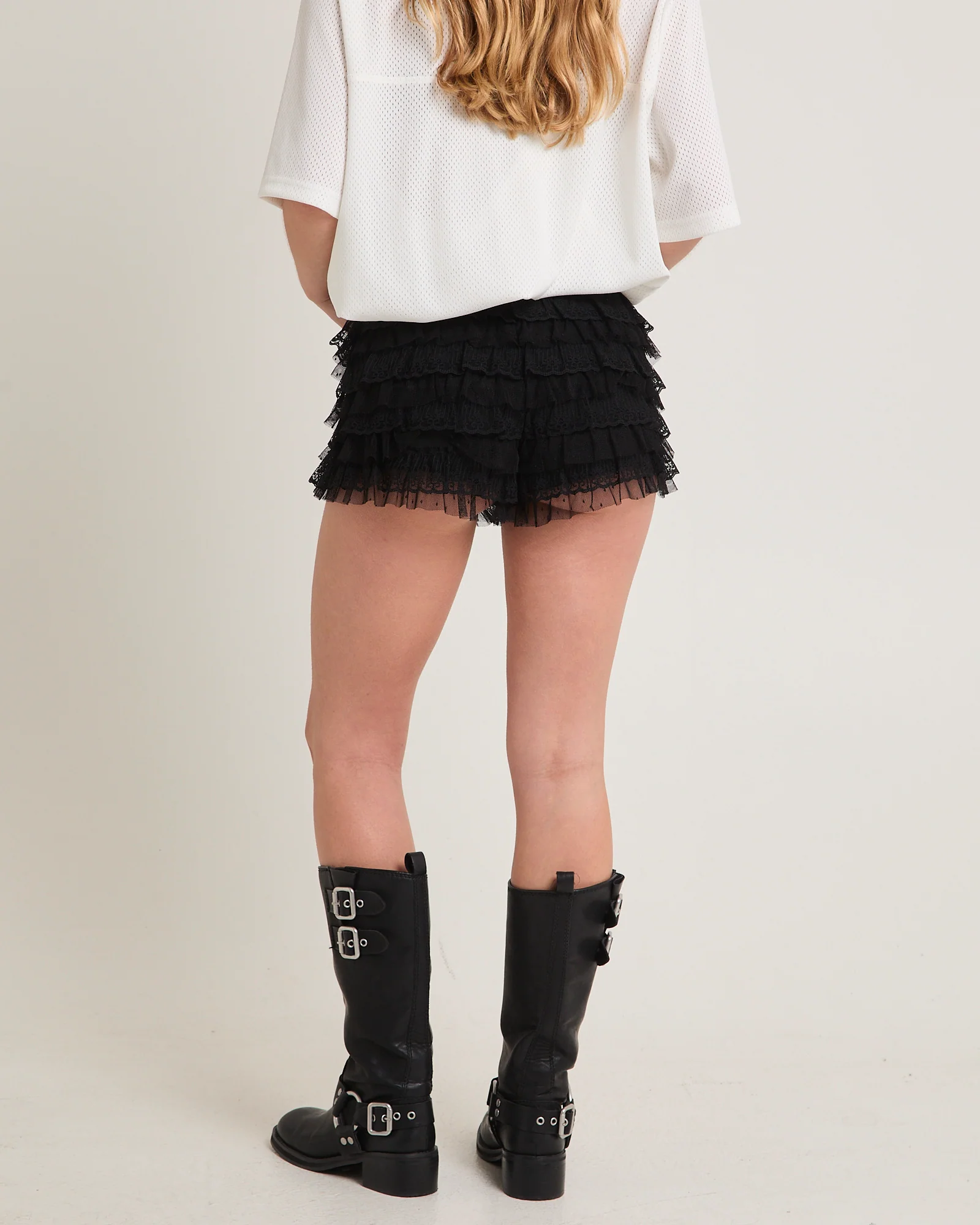 Heartbreaker Lace Ruffle Shorts - Image 2