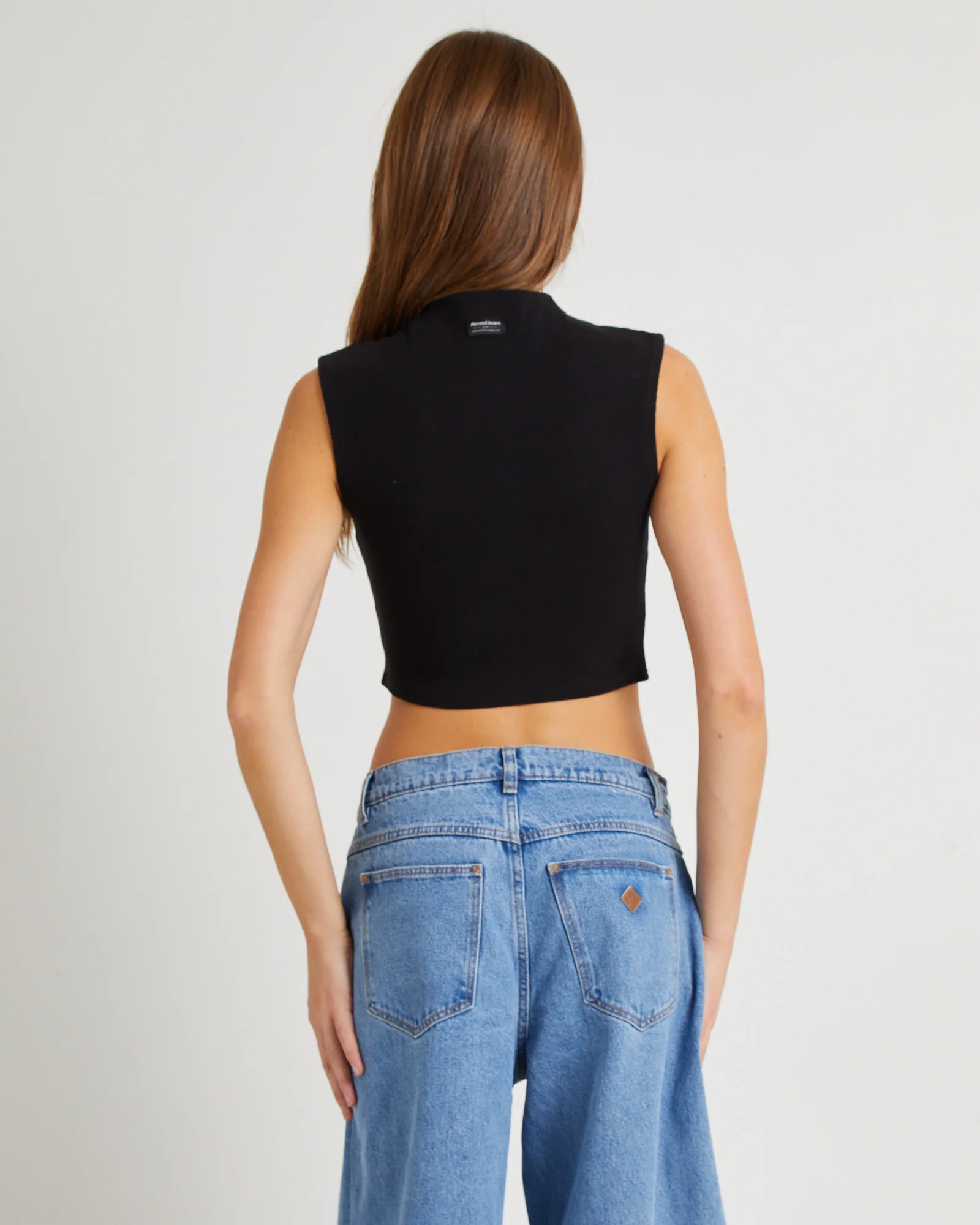 Heather Icon Mock Neck Top Black - Image 2