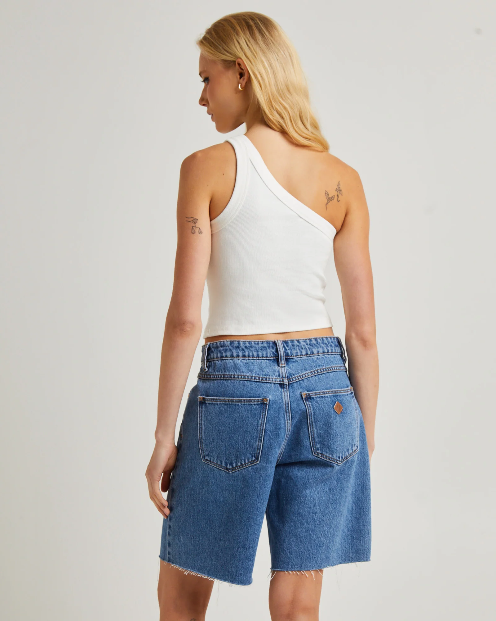 Heather One Shoulder Top White Sand - Image 2