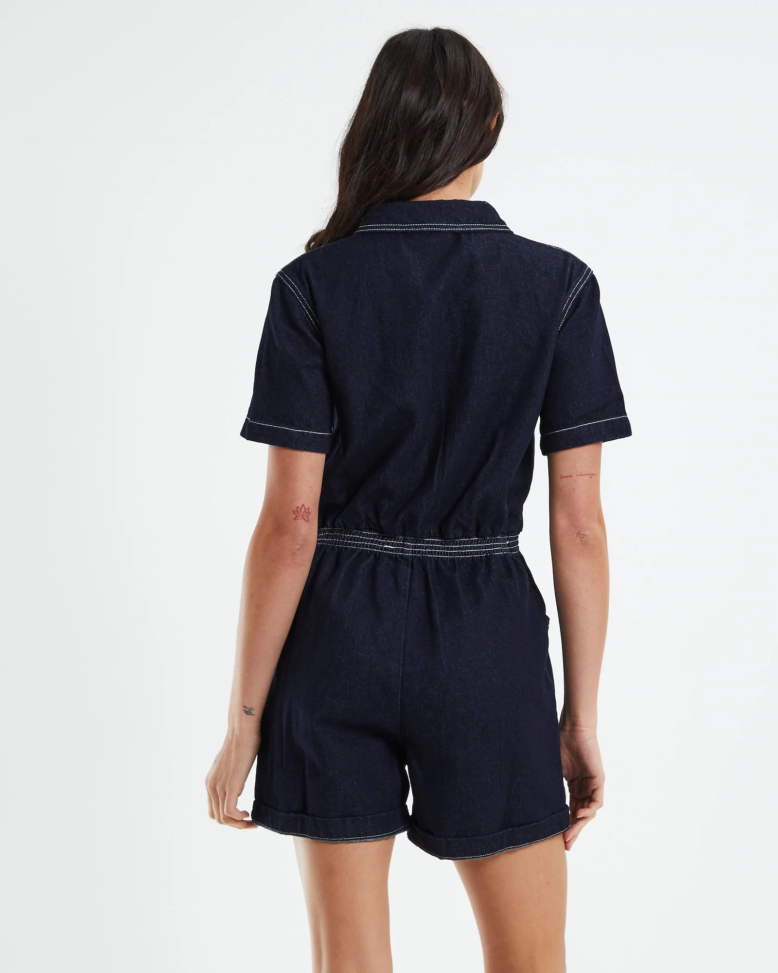 Heavenly People Denim Playsuit - Image 2