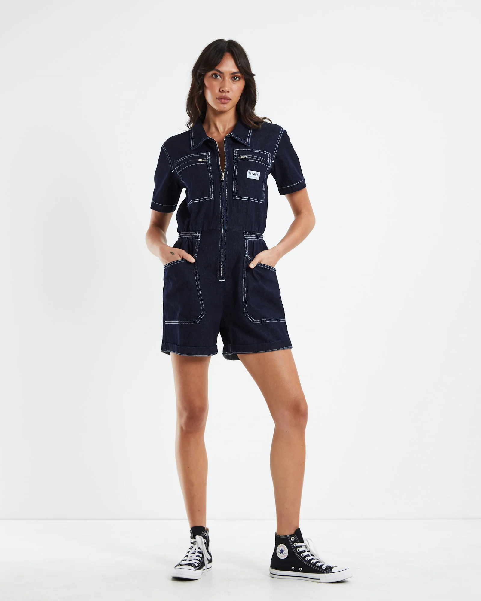 Heavenly People Denim Playsuit - Image 3