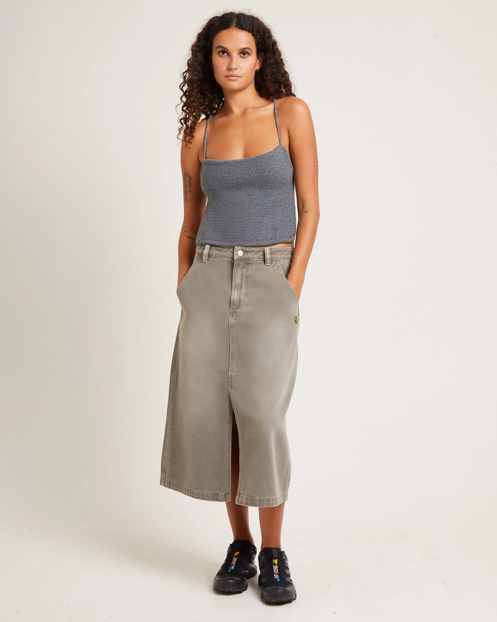 Heavenly People Midi Skirt Bark - Image 3