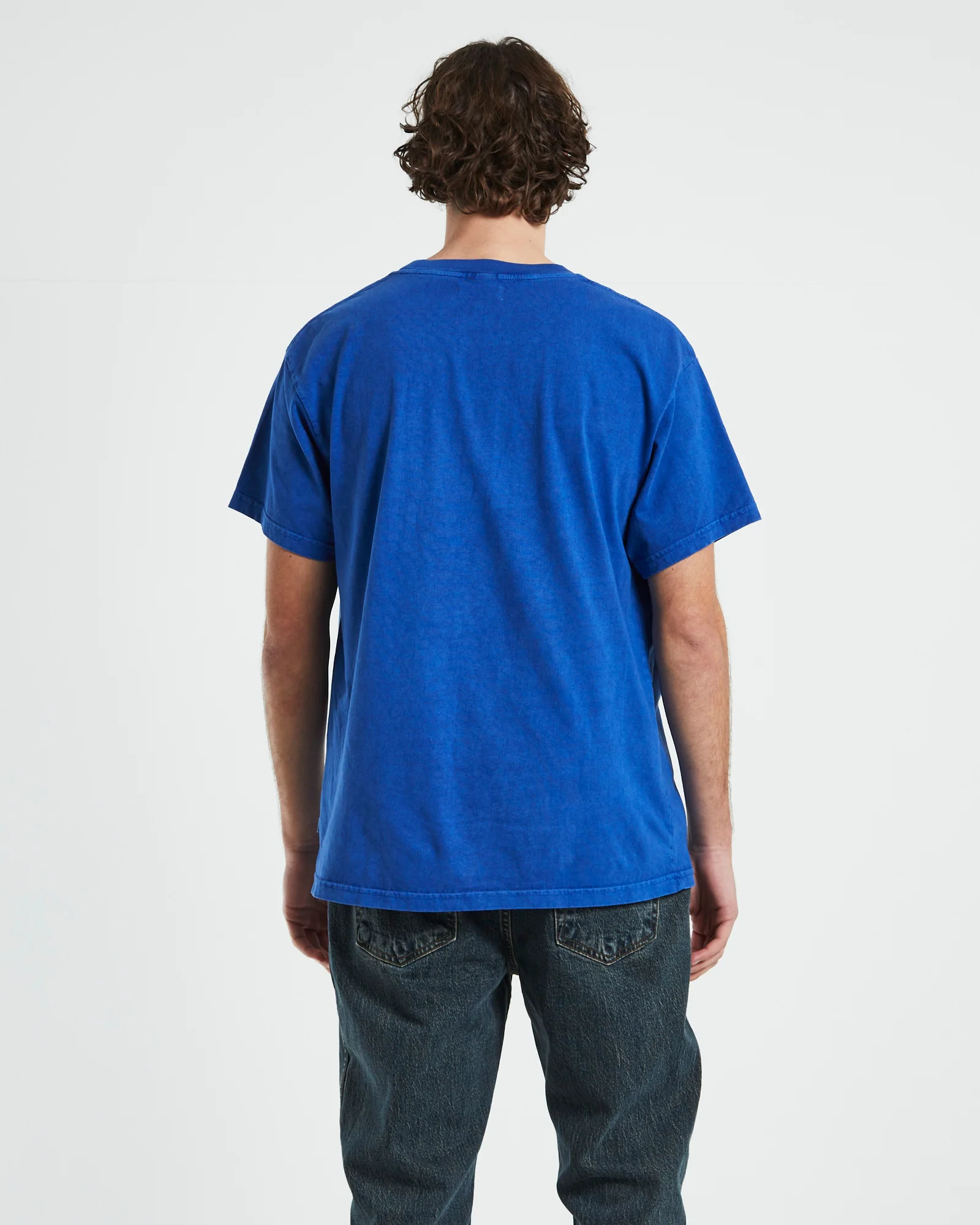 Heavy Venice Short Sleeve T-Shirt in Blue - Image 2