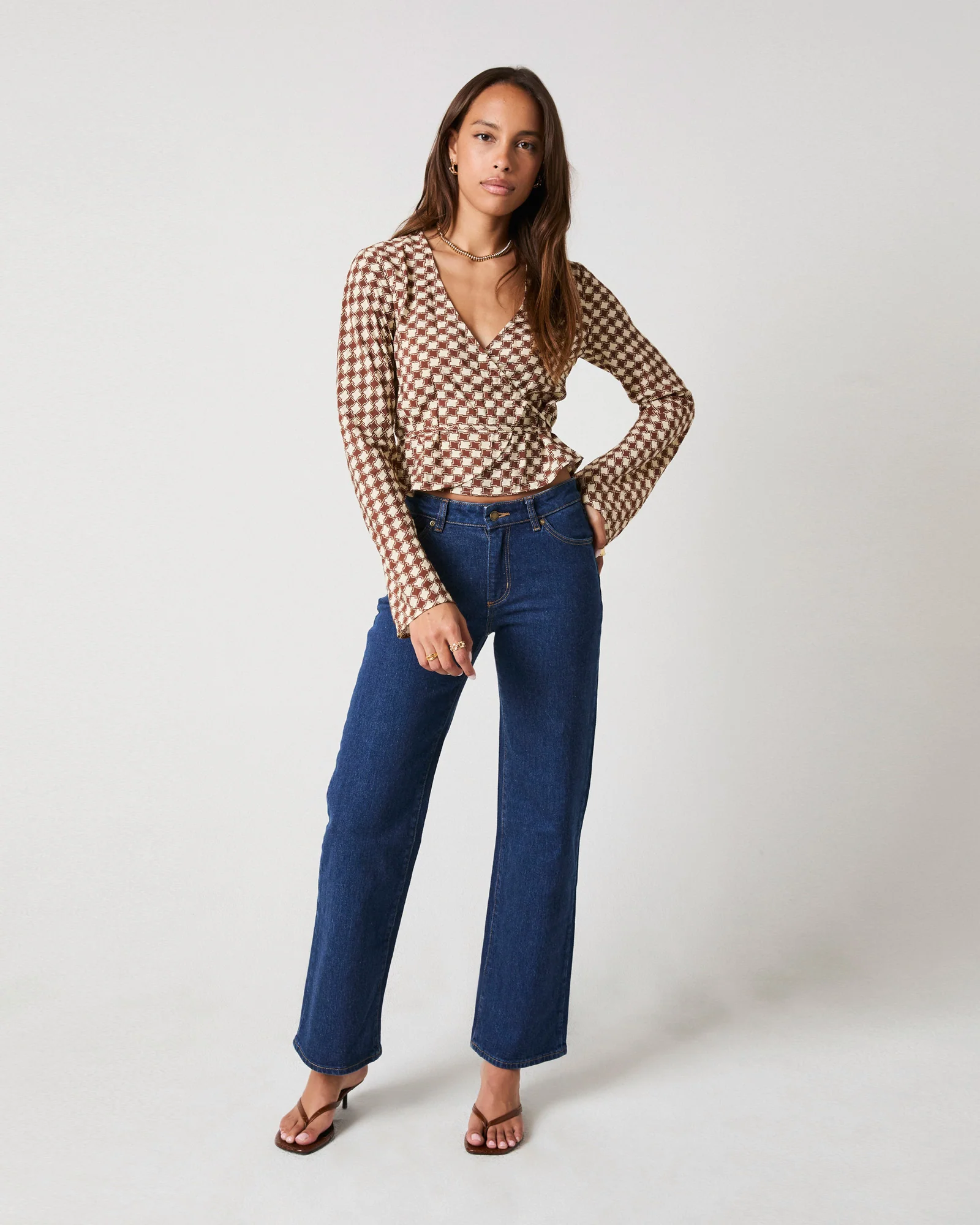 Heidi Low Denim Jeans Dark Stone - Image 4