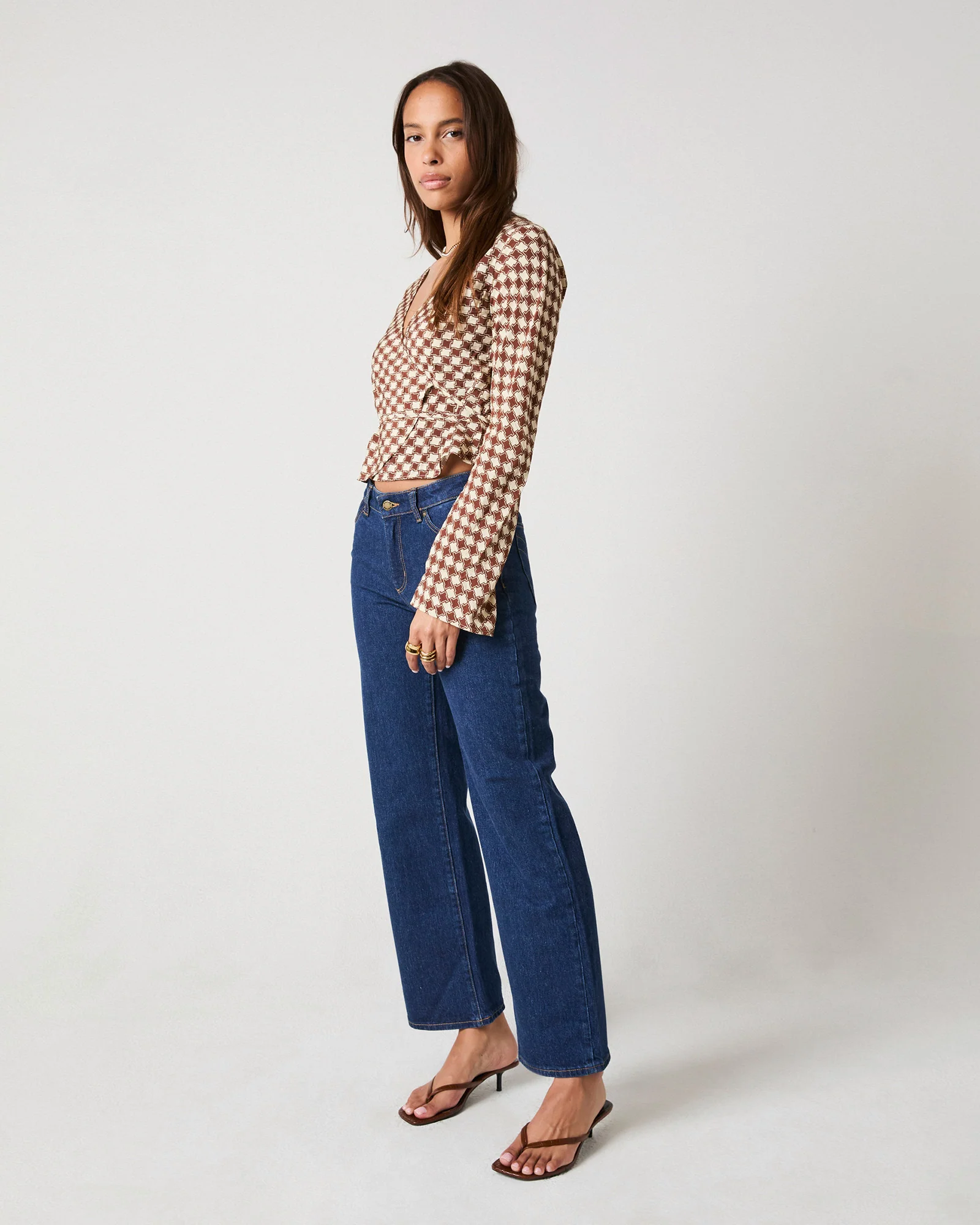 Heidi Low Denim Jeans Dark Stone - Image 5