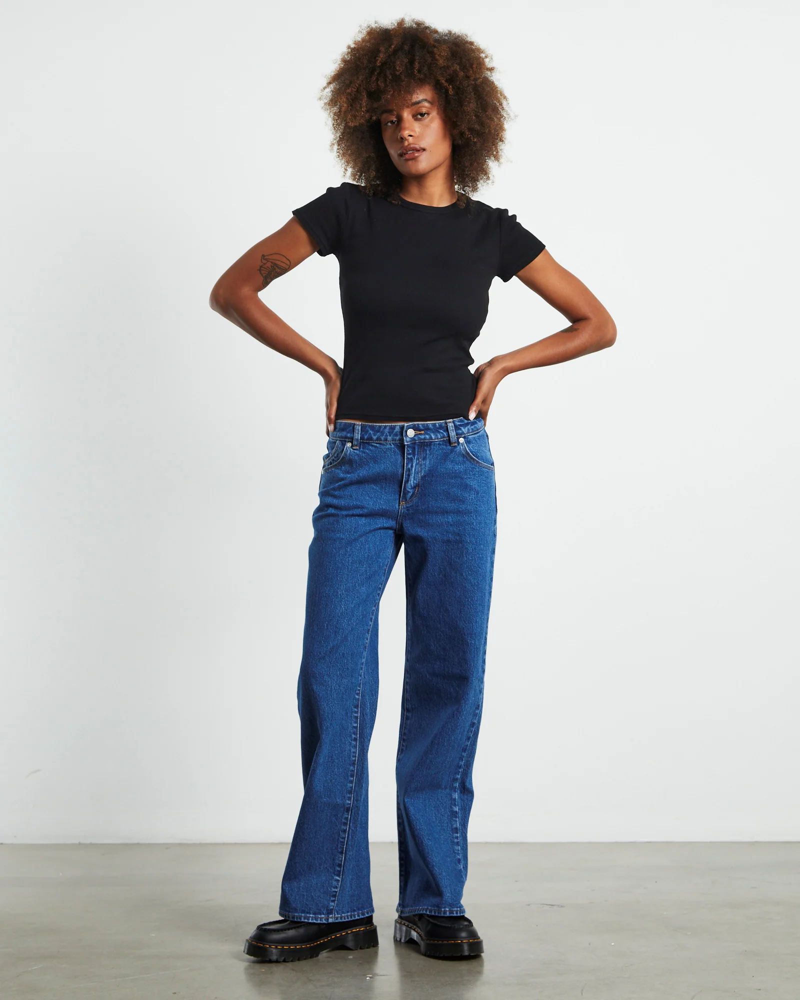 Heidi Low Rise Jeans Organic Vintage Blue - Image 3