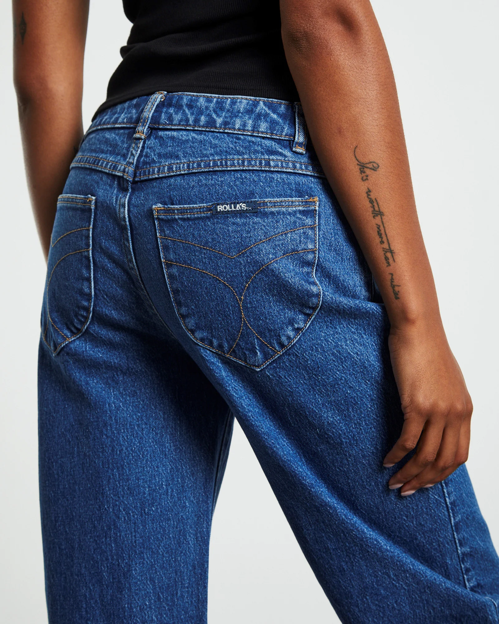 Heidi Low Rise Jeans Organic Vintage Blue - Image 6