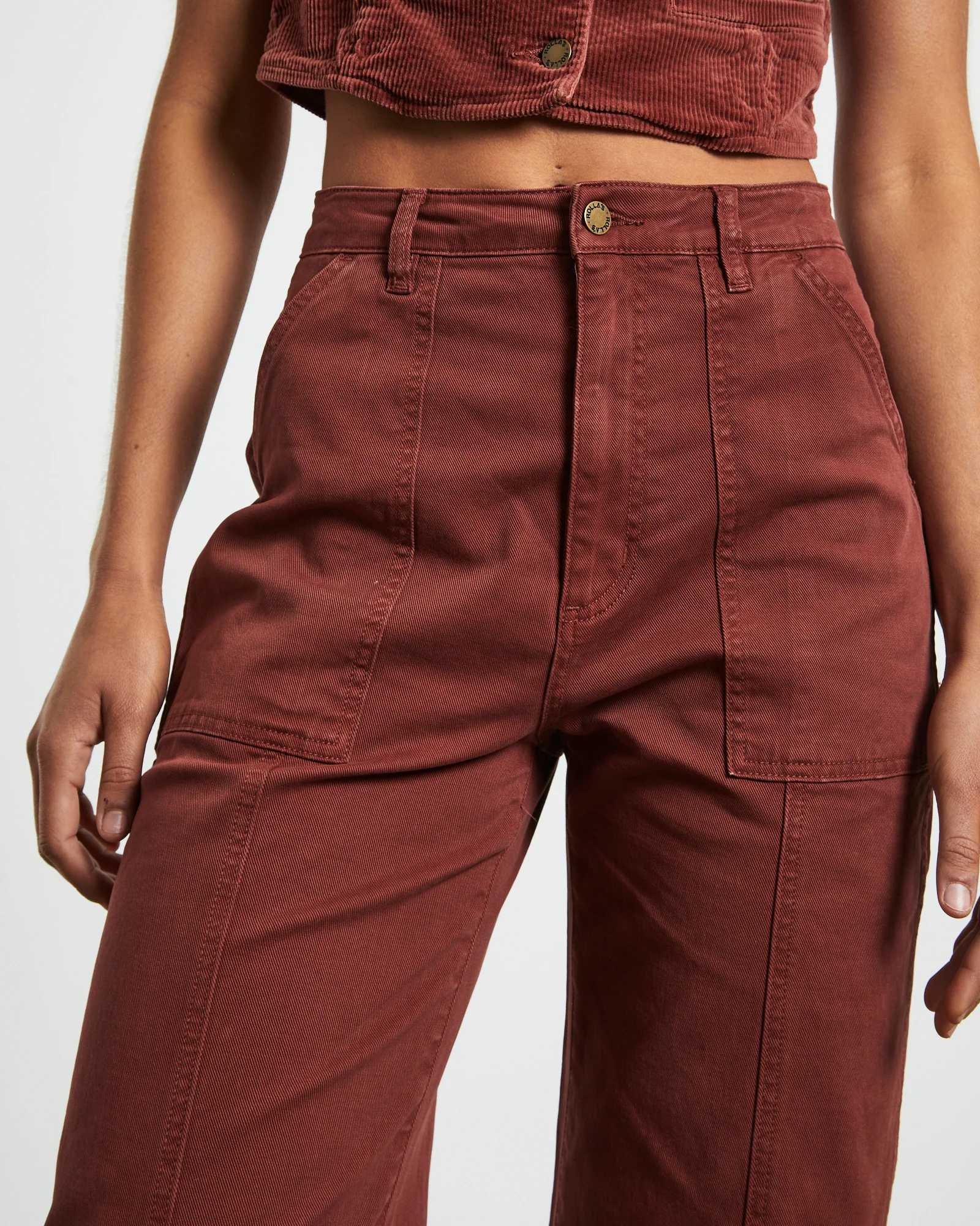 Heidi Trade Pants in Brick Rust - Image 5