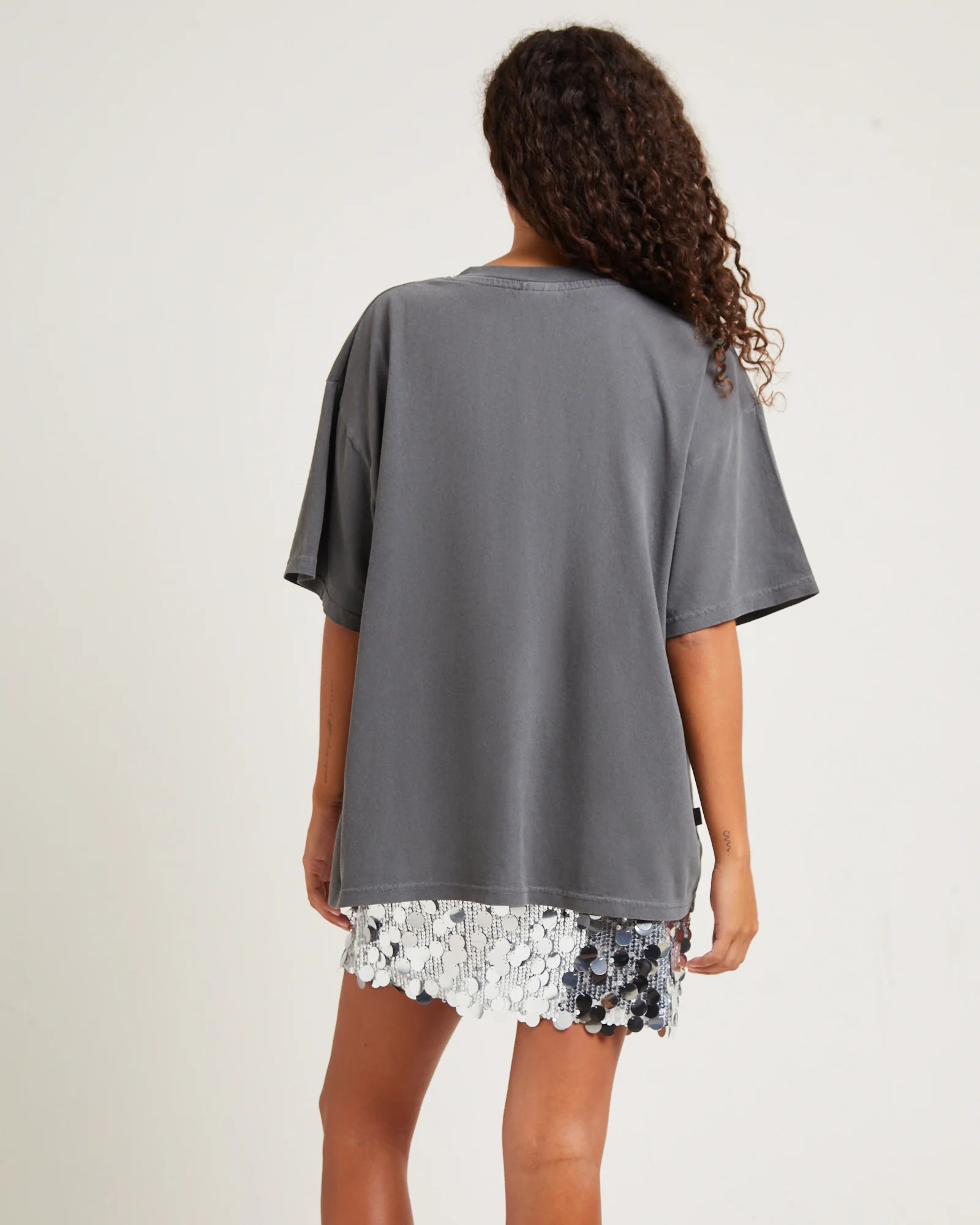 Hell Corner Oversized T-Shirt Charcoal - Image 2