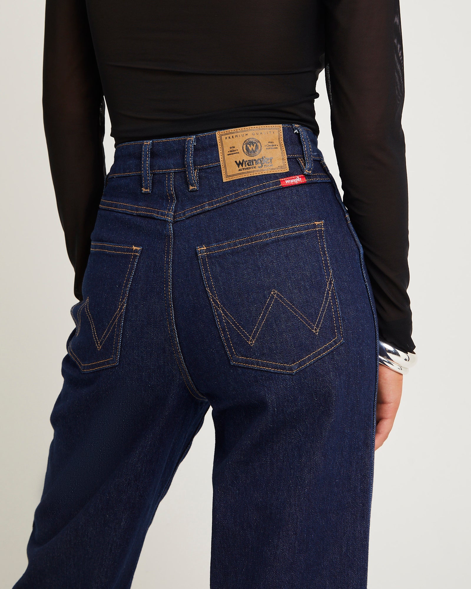 Hi Bells Flared Denim Jeans Highway Black - Image 6
