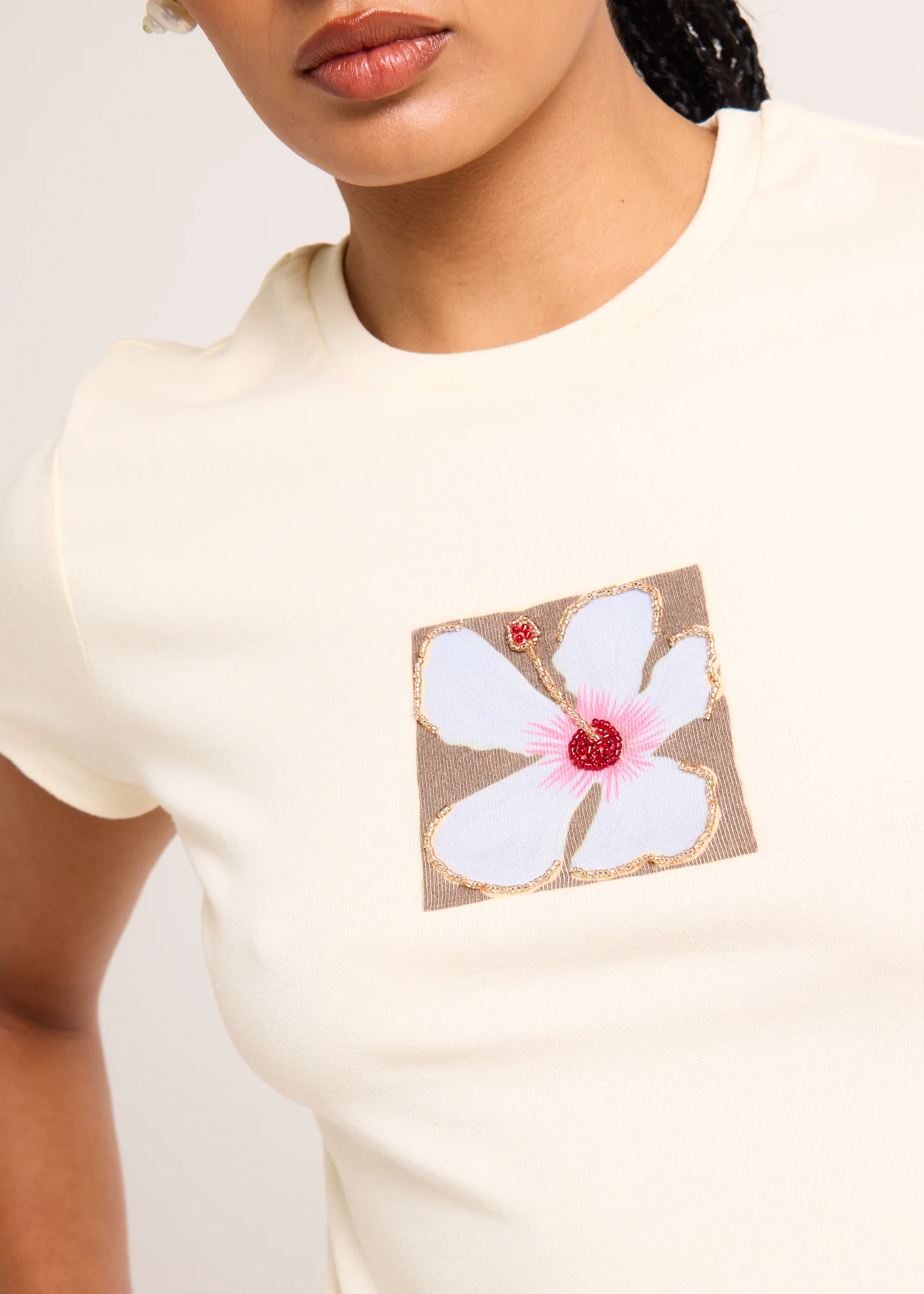 Hibiscus Hideaway Baby Tee - Image 2