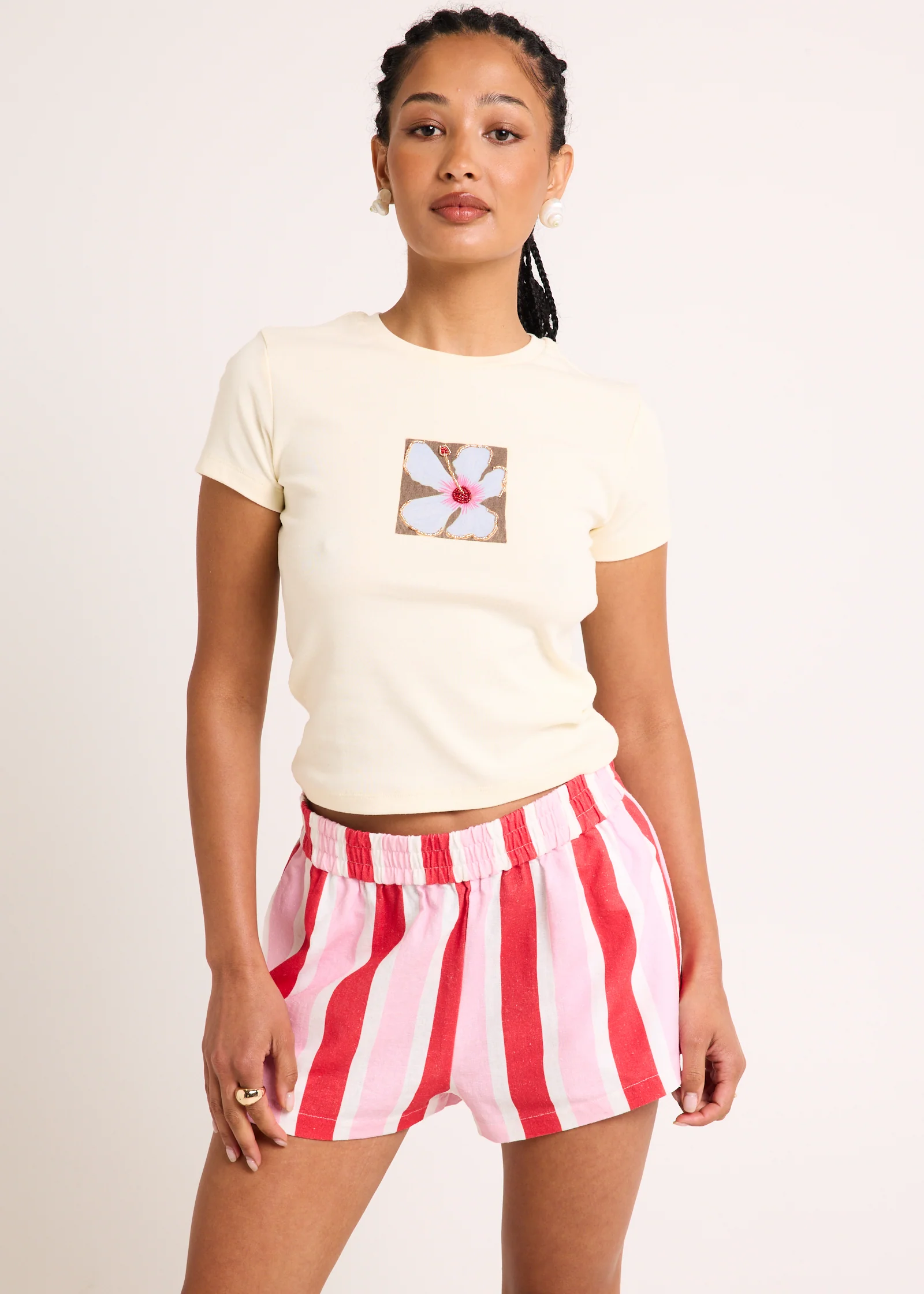 Hibiscus Hideaway Baby Tee - Image 4