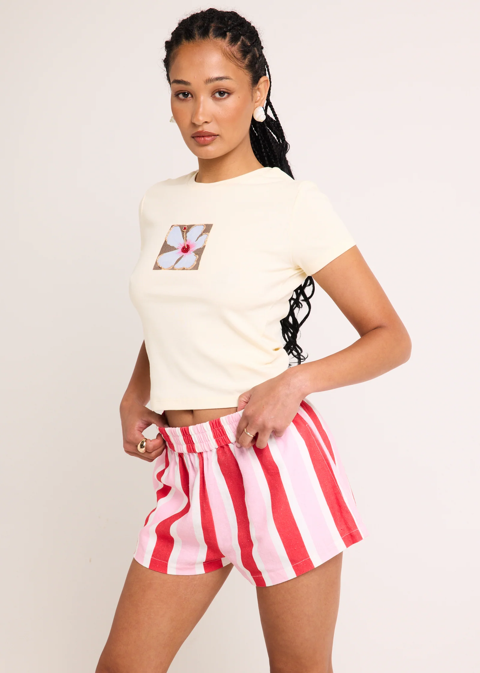 Hibiscus Hideaway Baby Tee - Image 5