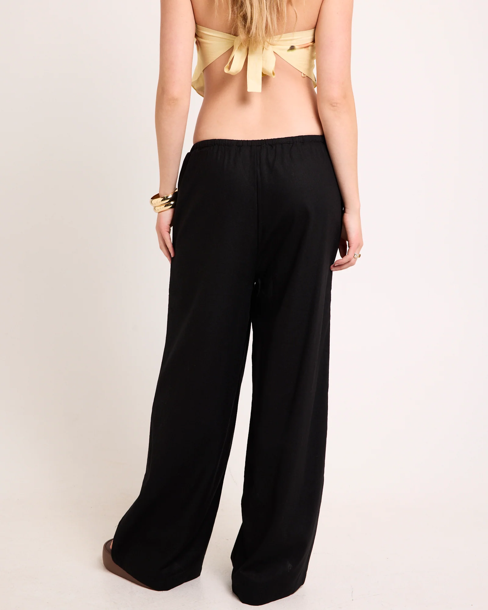 Hideaway Linen Wide Leg Pants - Image 4
