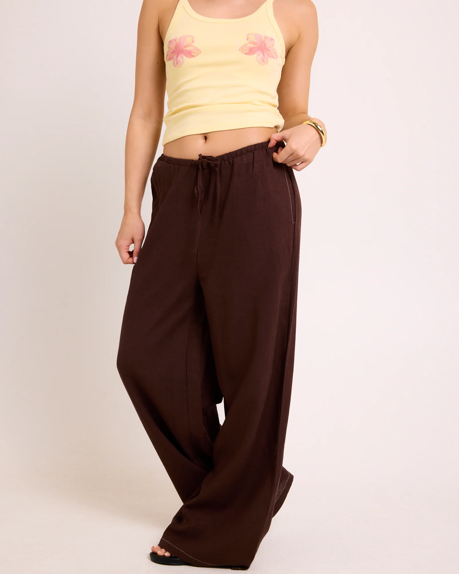 Hideaway Linen Wide Leg Pants - Image 3