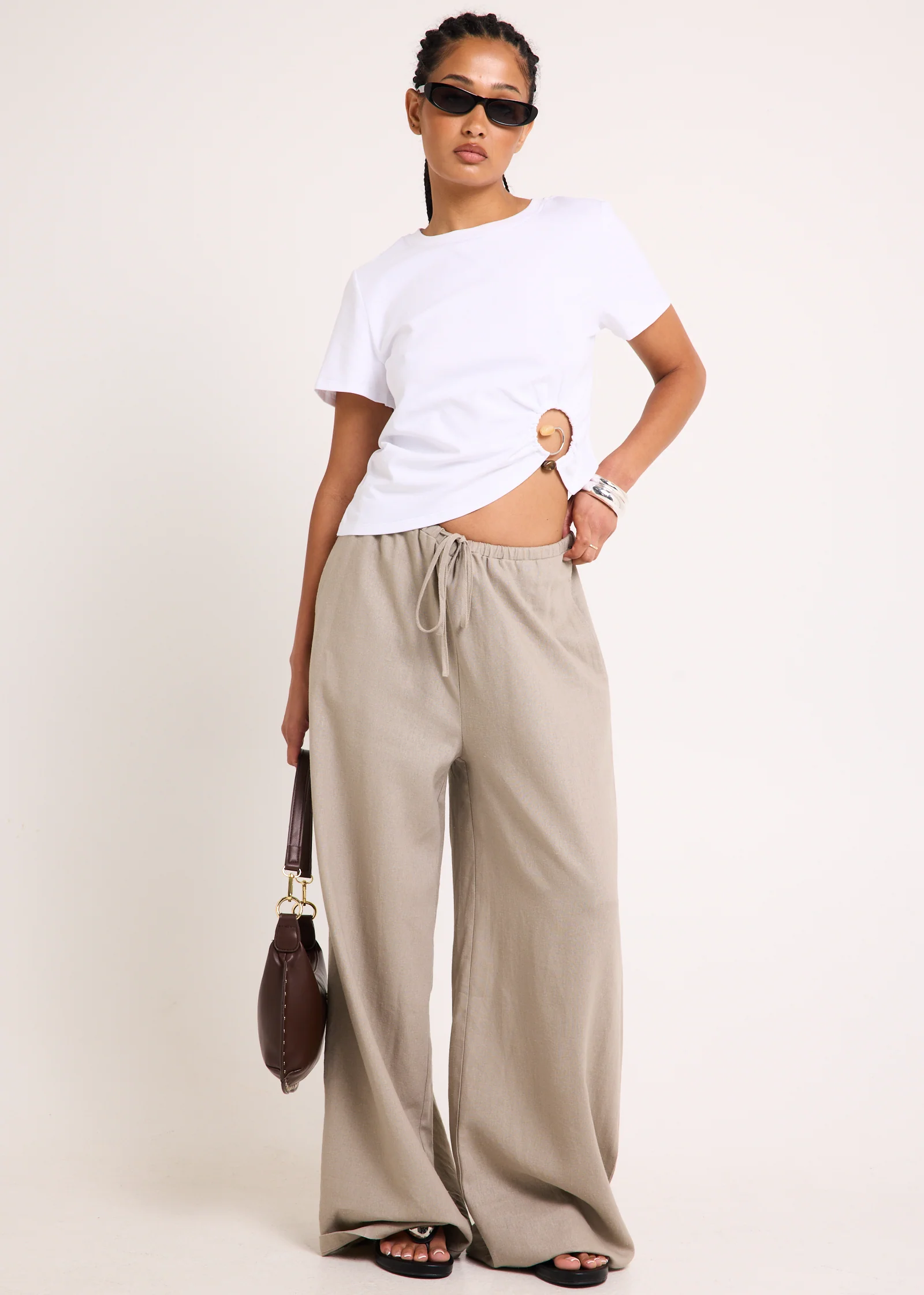 Hideaway Linen Wide Leg Pants - Image 2