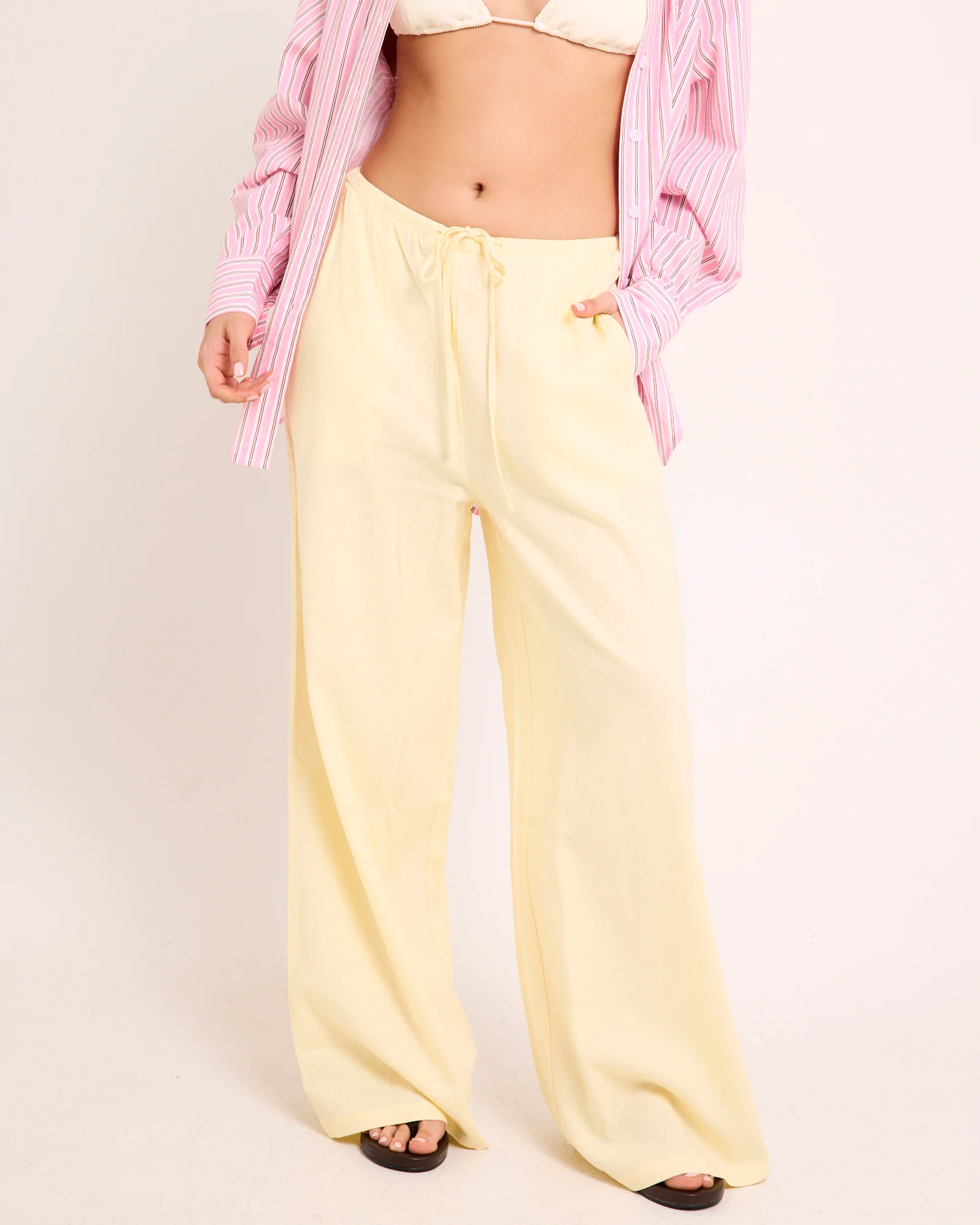 Hideaway Linen Wide Leg Pants - Image 2