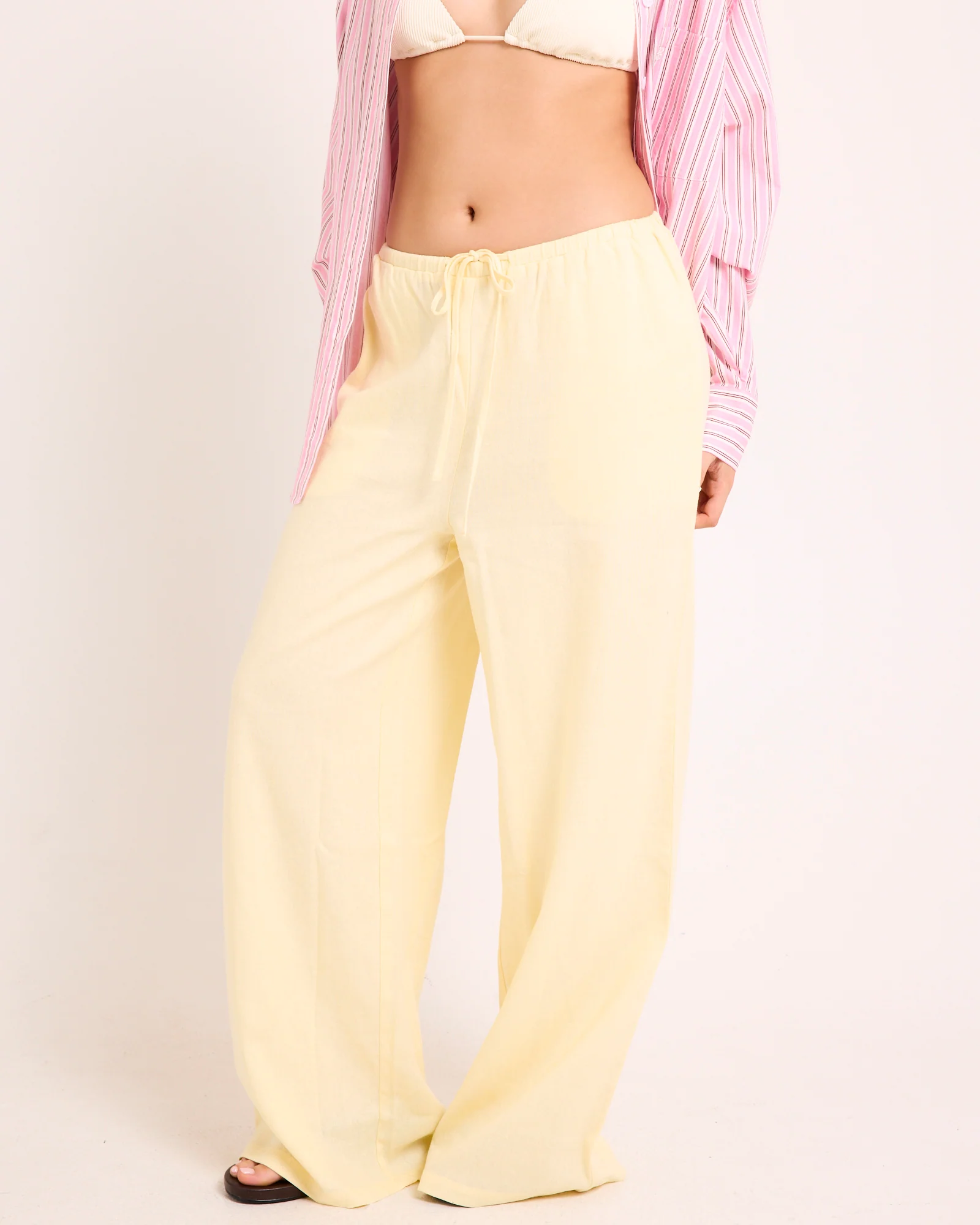 Hideaway Linen Wide Leg Pants - Image 4