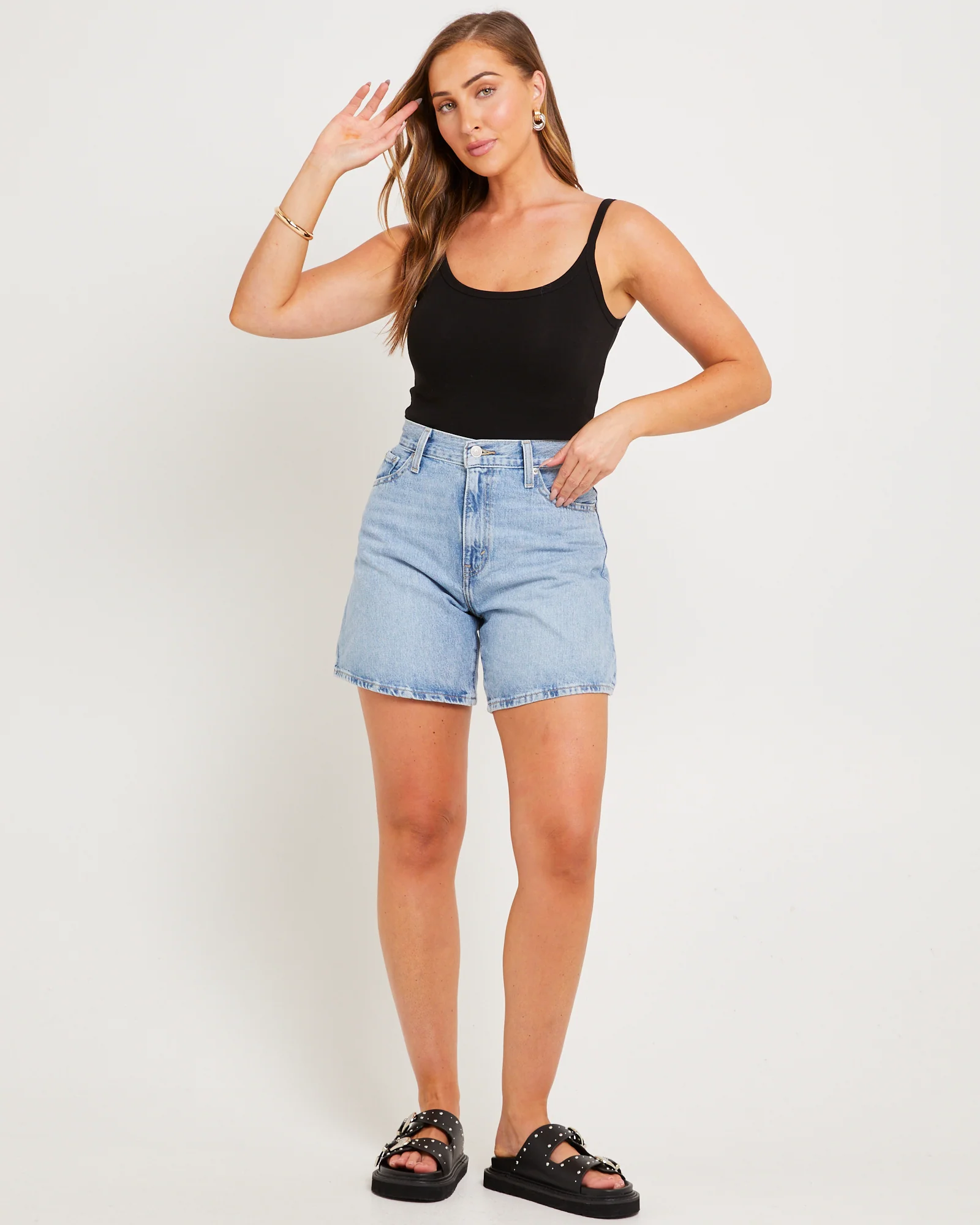 High Baggy Denim Shorts - Image 2