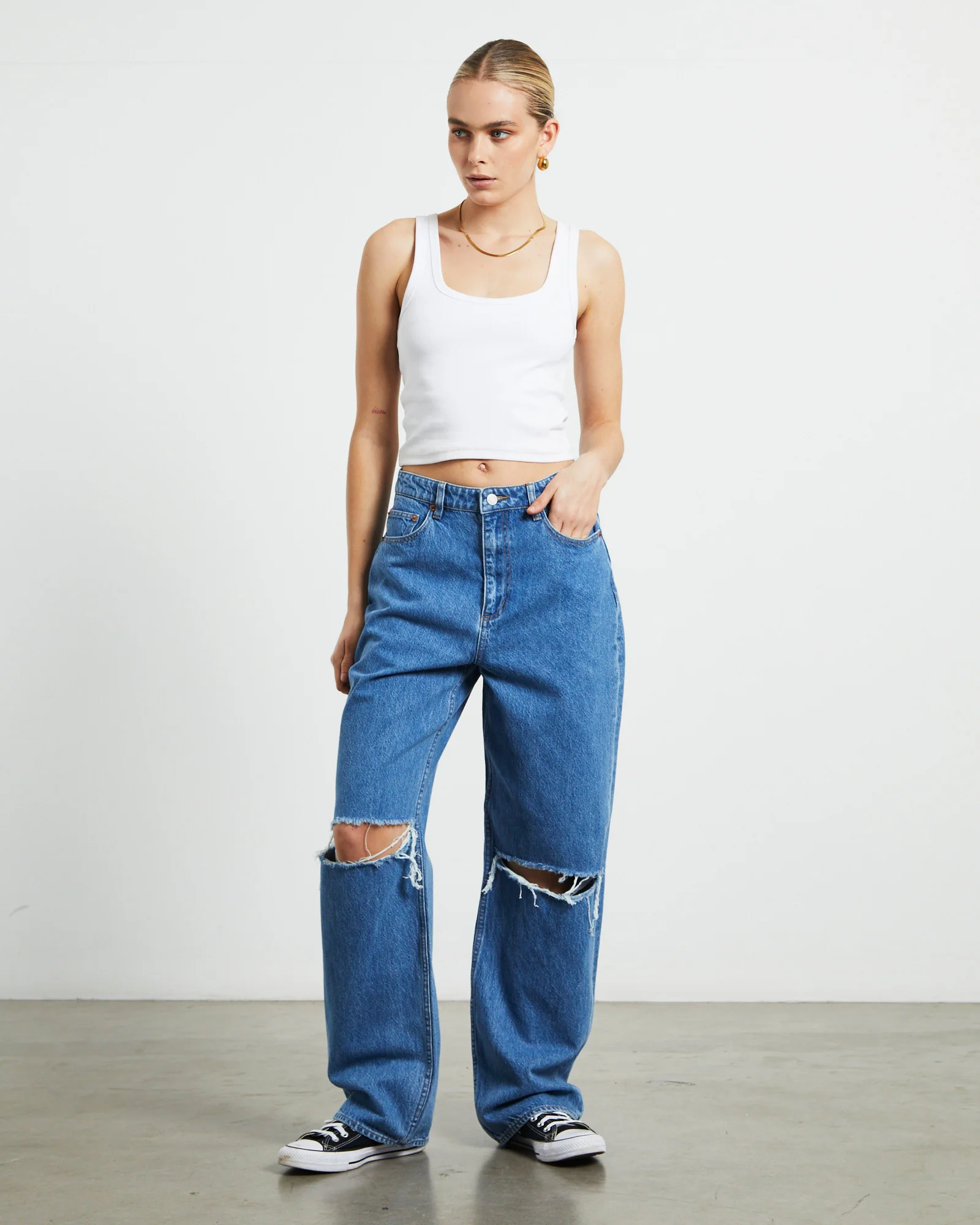 High Baggy Jeans Next Decon Blue - Image 4