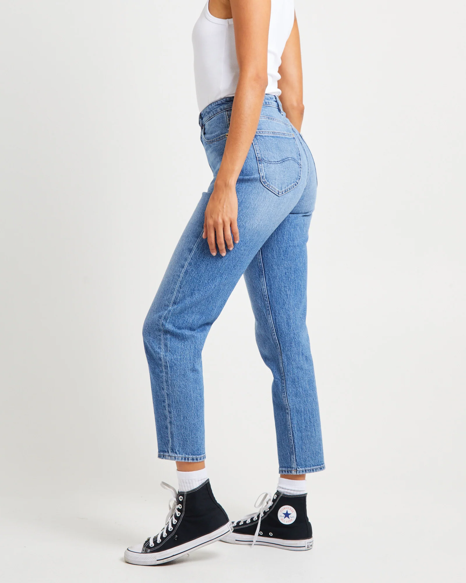 High Mom Denim Jeans Anemone - Image 4