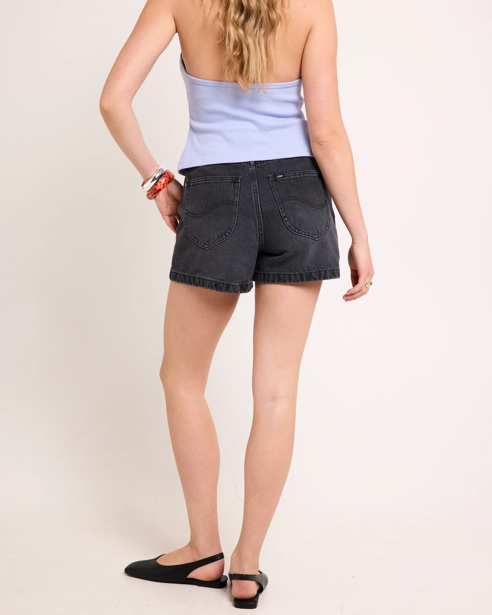 High Relaxed Denim Shorts - Image 4