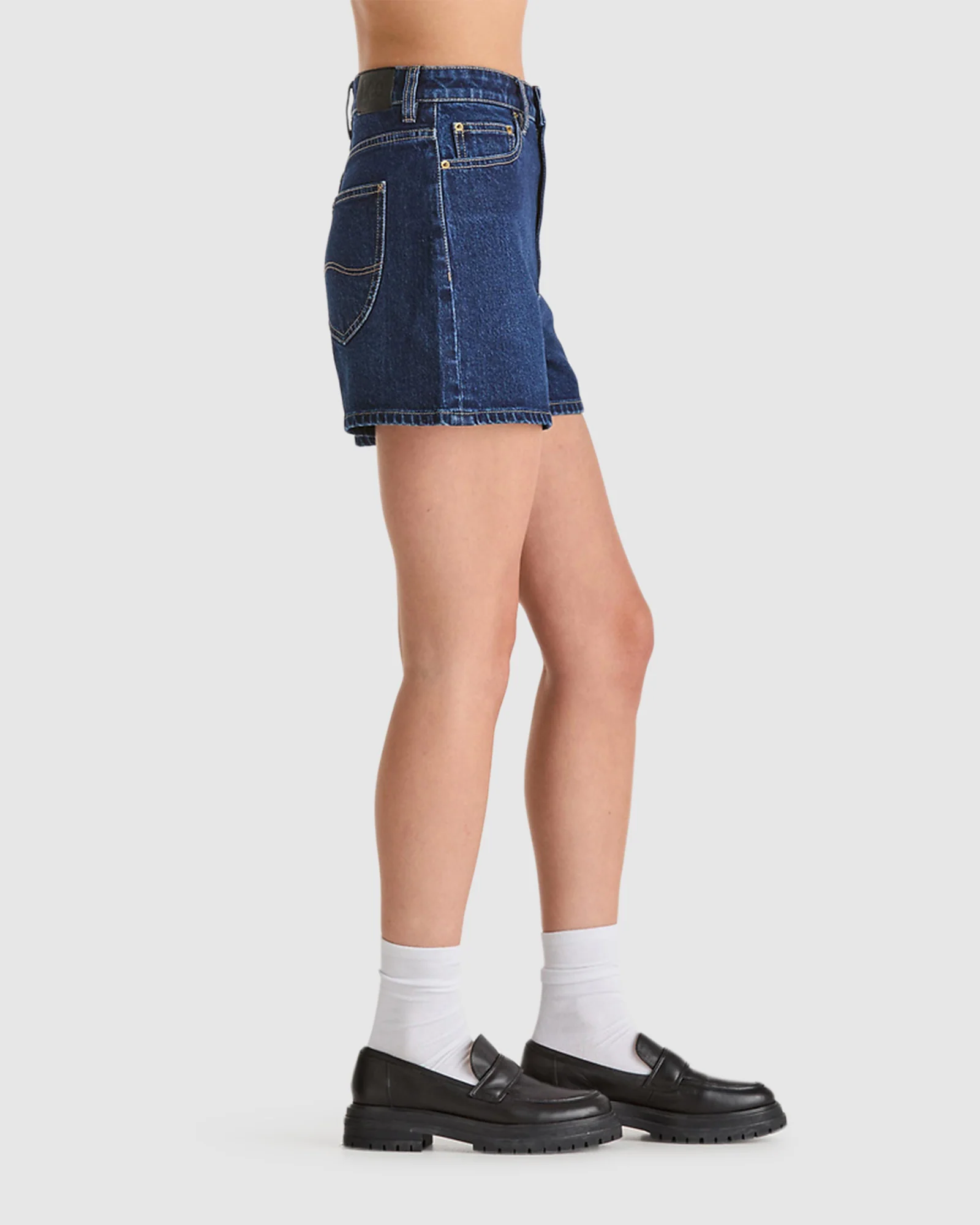 High Relaxed Denim Shorts - Image 3
