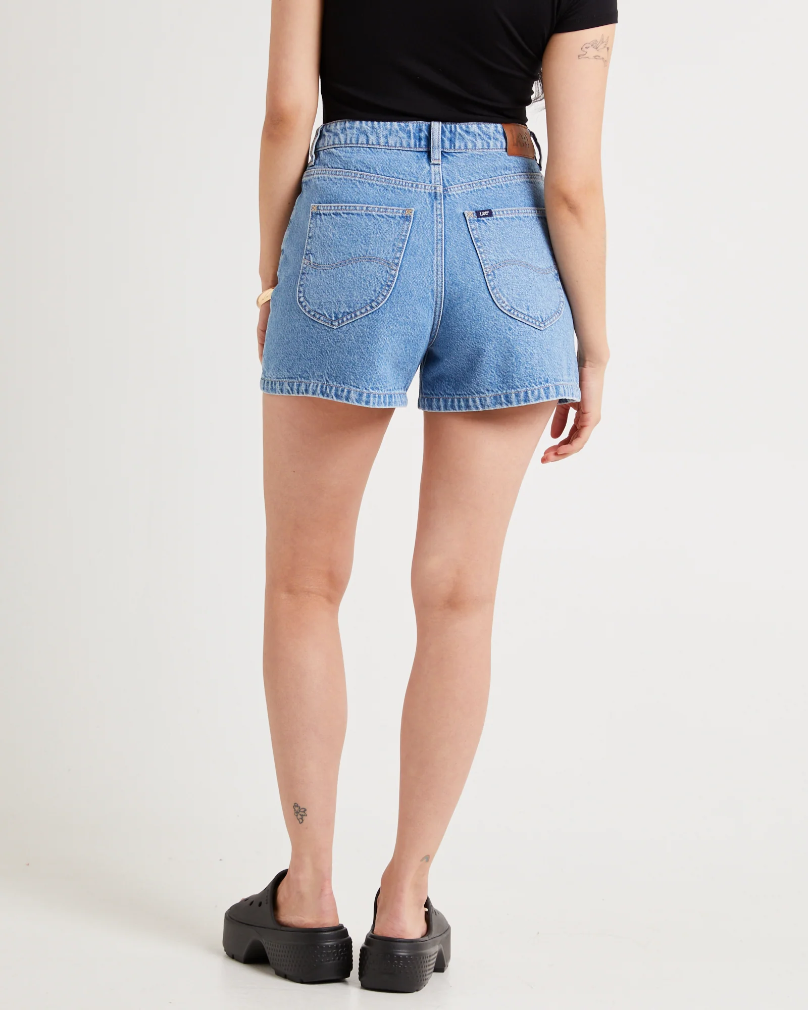 High Relaxed Denim Shorts - Image 2