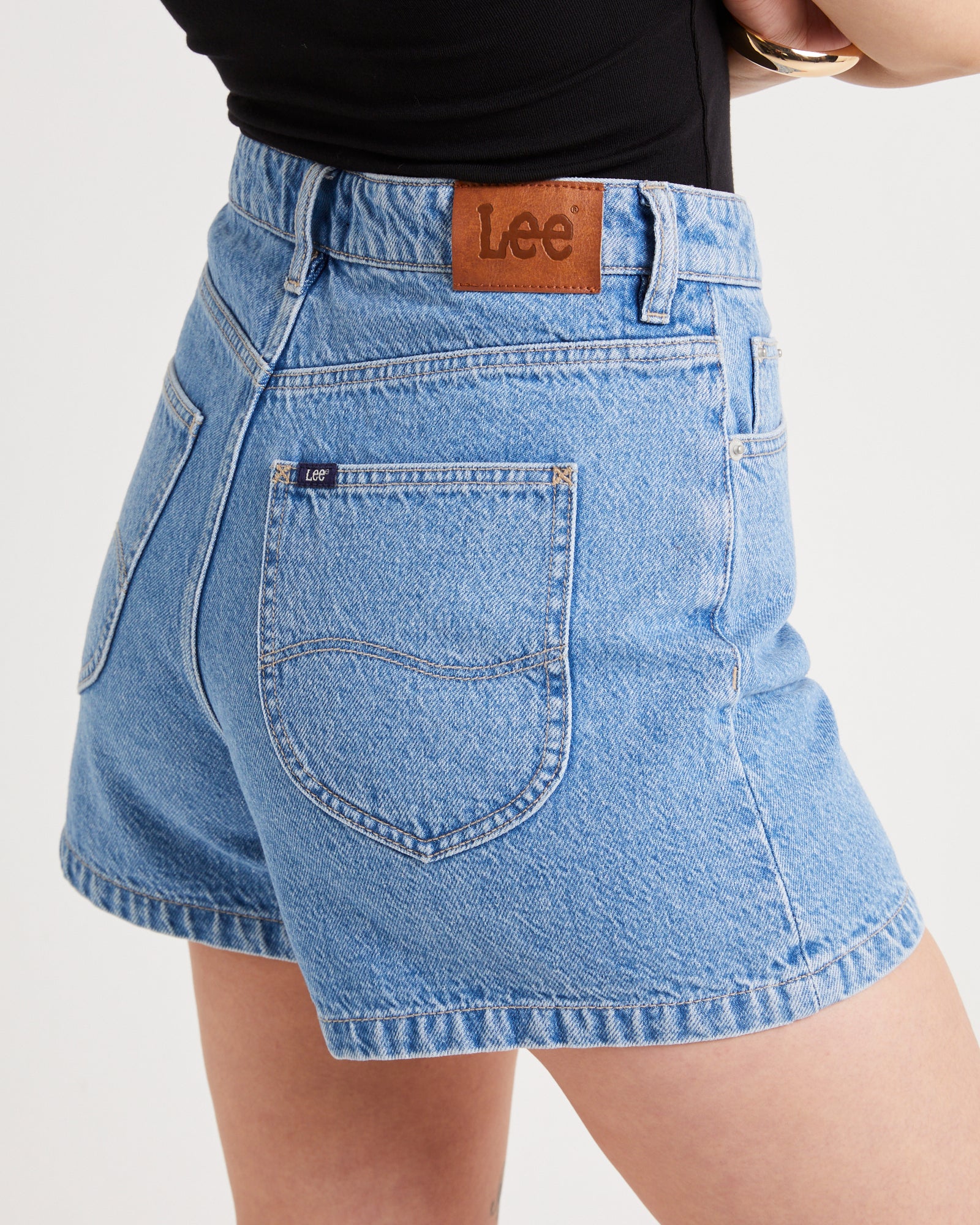 High Relaxed Denim Shorts - Image 5