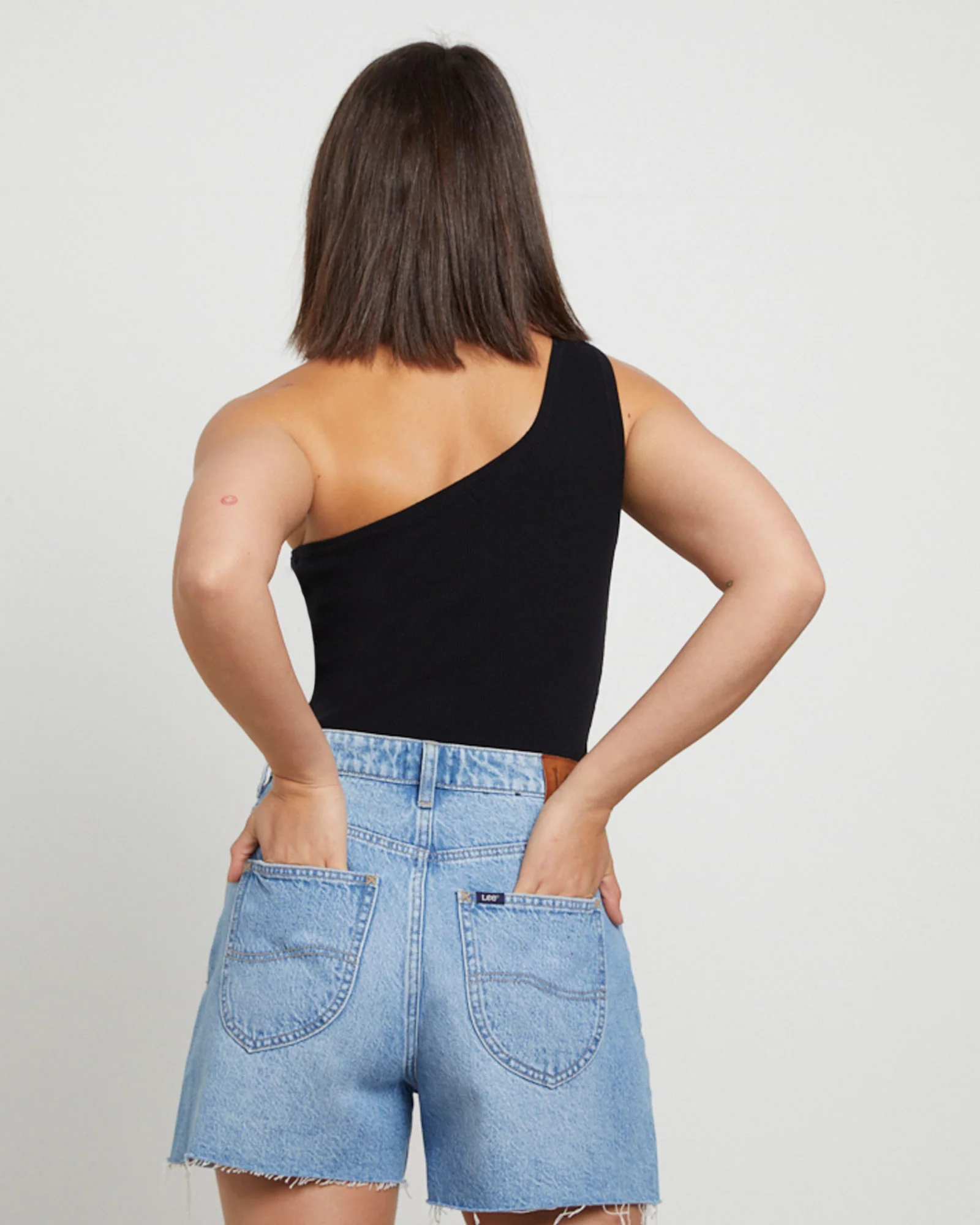High Relaxed Denim Shorts in Risk - Image 2