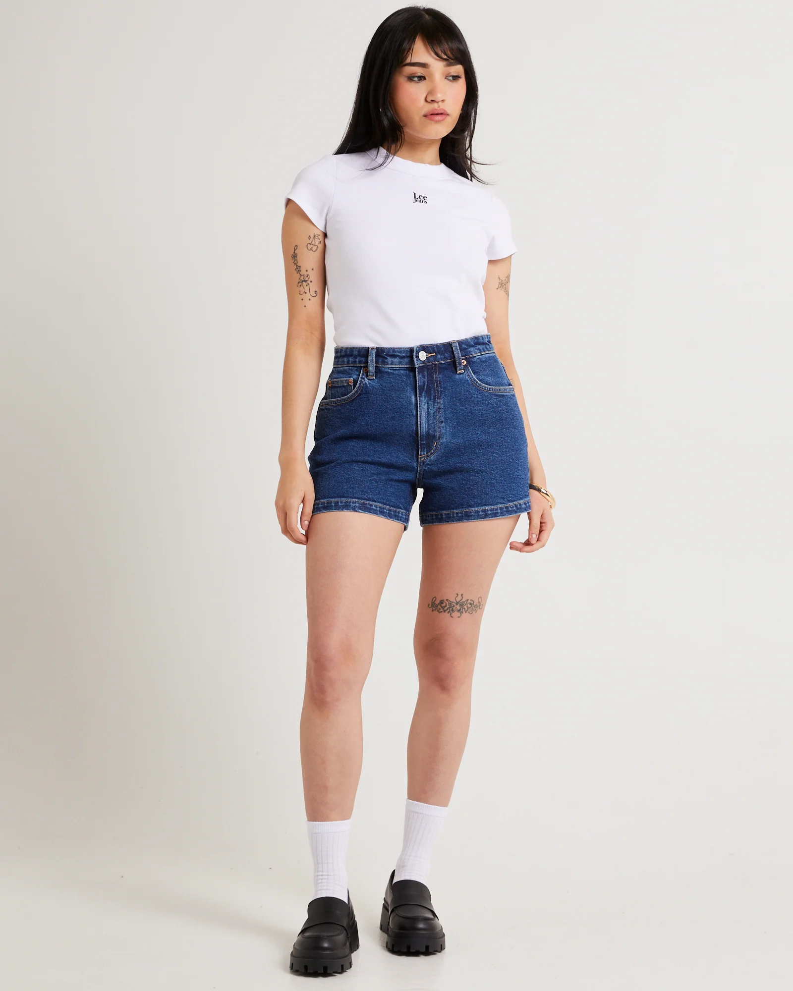 High Relaxed Denim Shorts - Image 3