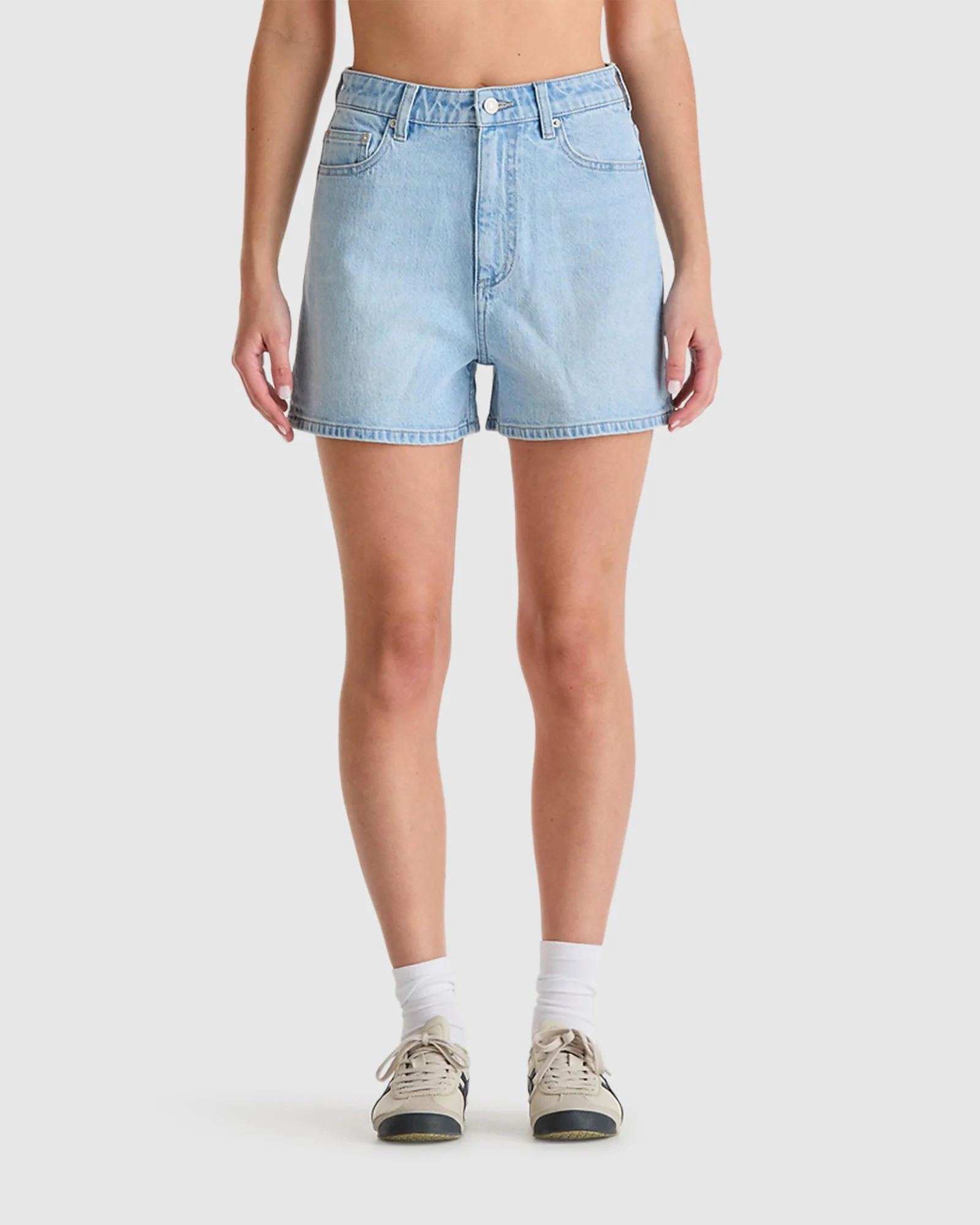 High Relaxed Denim Shorts - Image 4