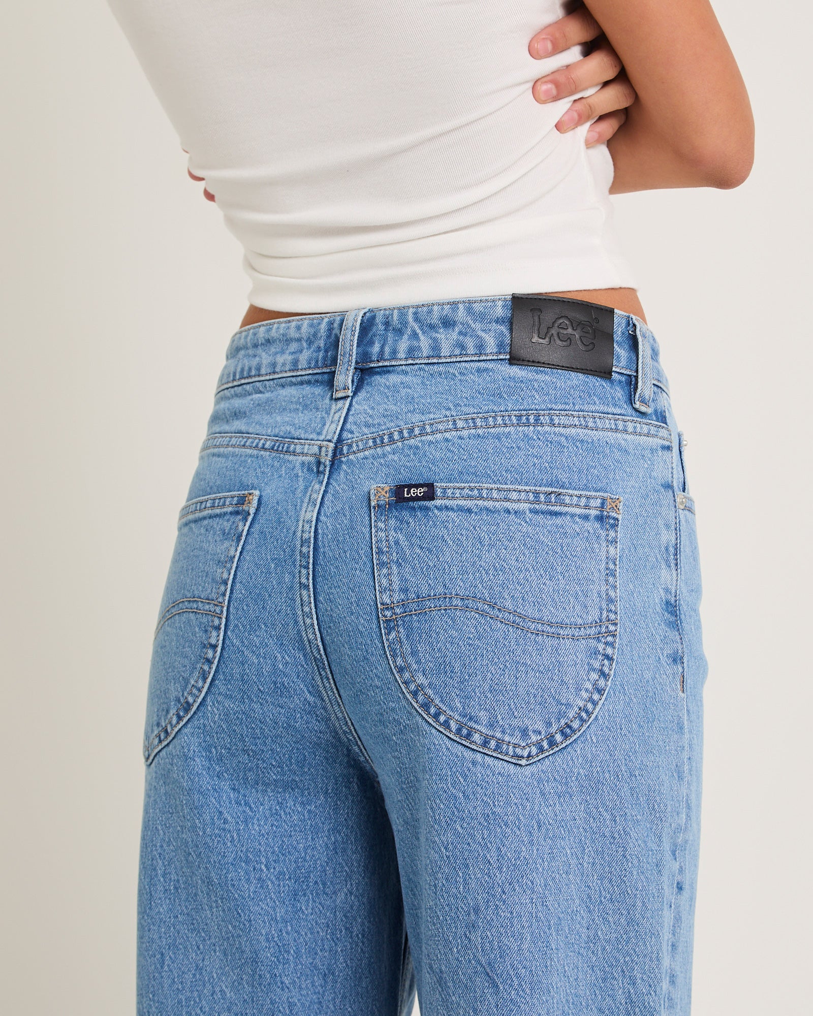 High Straight Crop Denim Jeans Blue Monday - Image 5