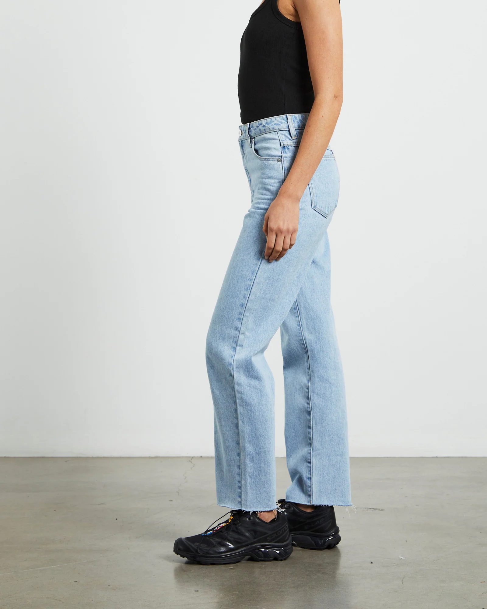 High Straight Petite Denim Jeans Walkaway Blue - Image 2