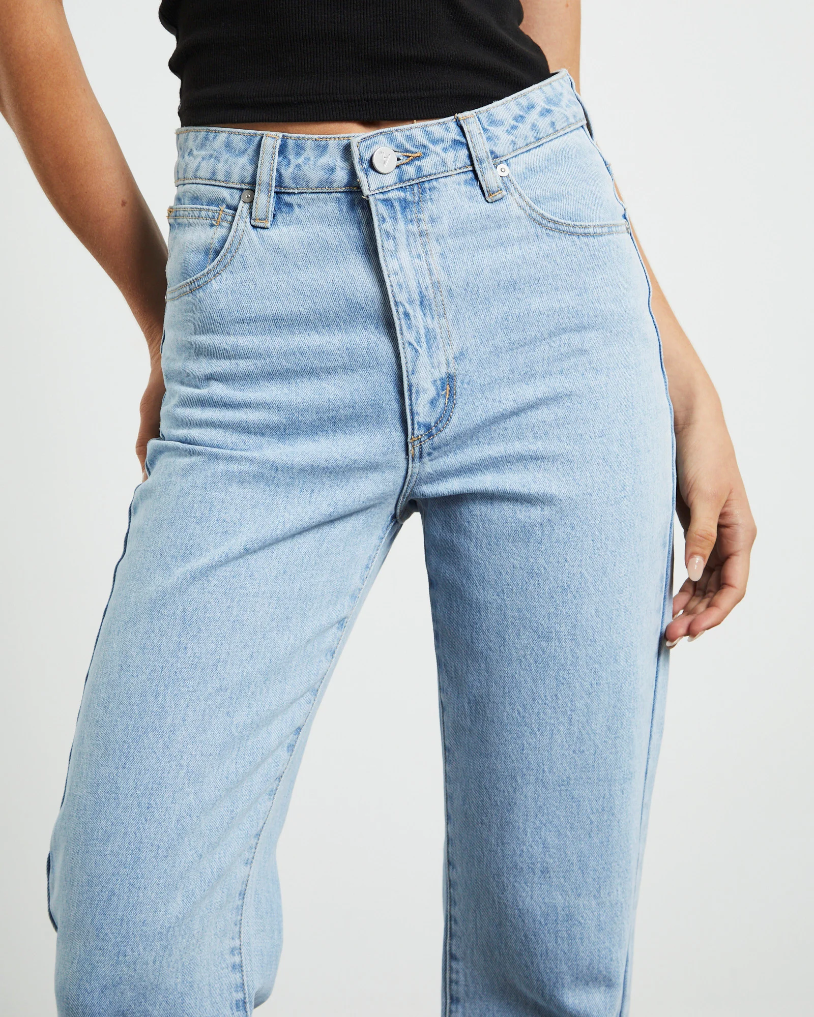 High Straight Petite Denim Jeans Walkaway Blue - Image 6