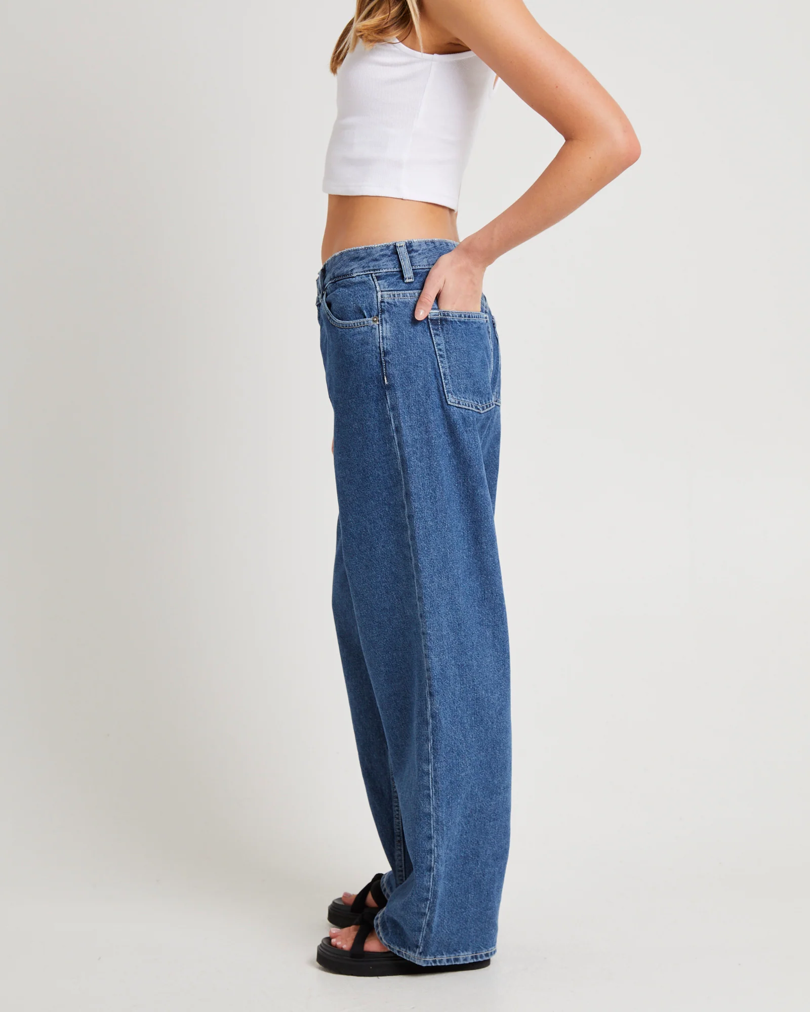 Hill Low Denim Jeans Pebble Mid Stone - Image 4