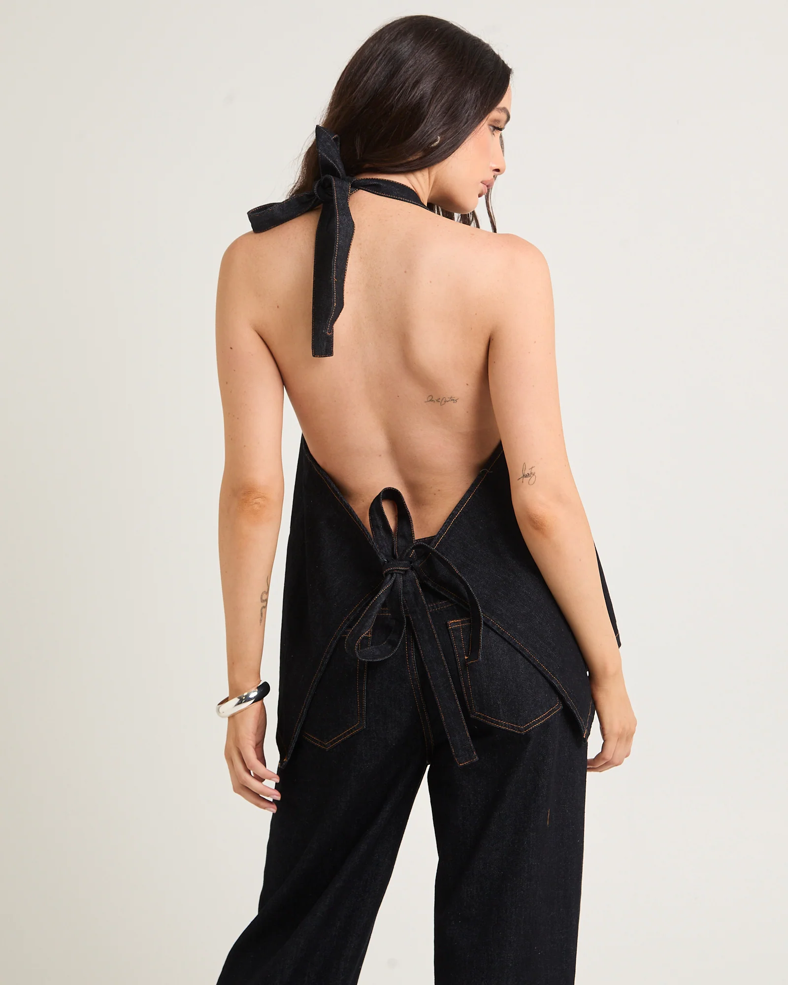 Hills Halter Denim Top - Image 2