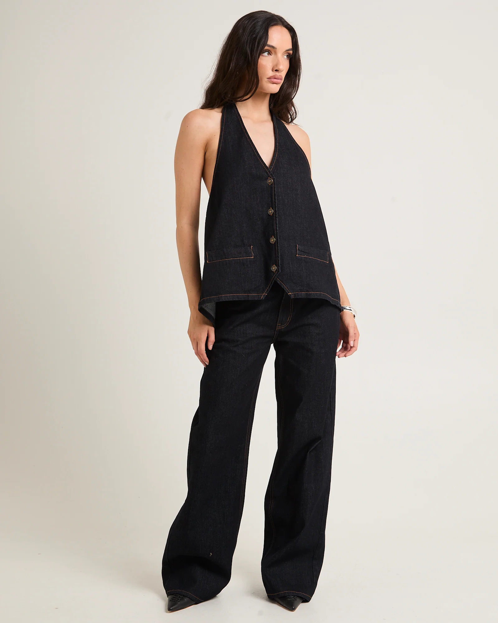 Hills Halter Denim Top - Image 3