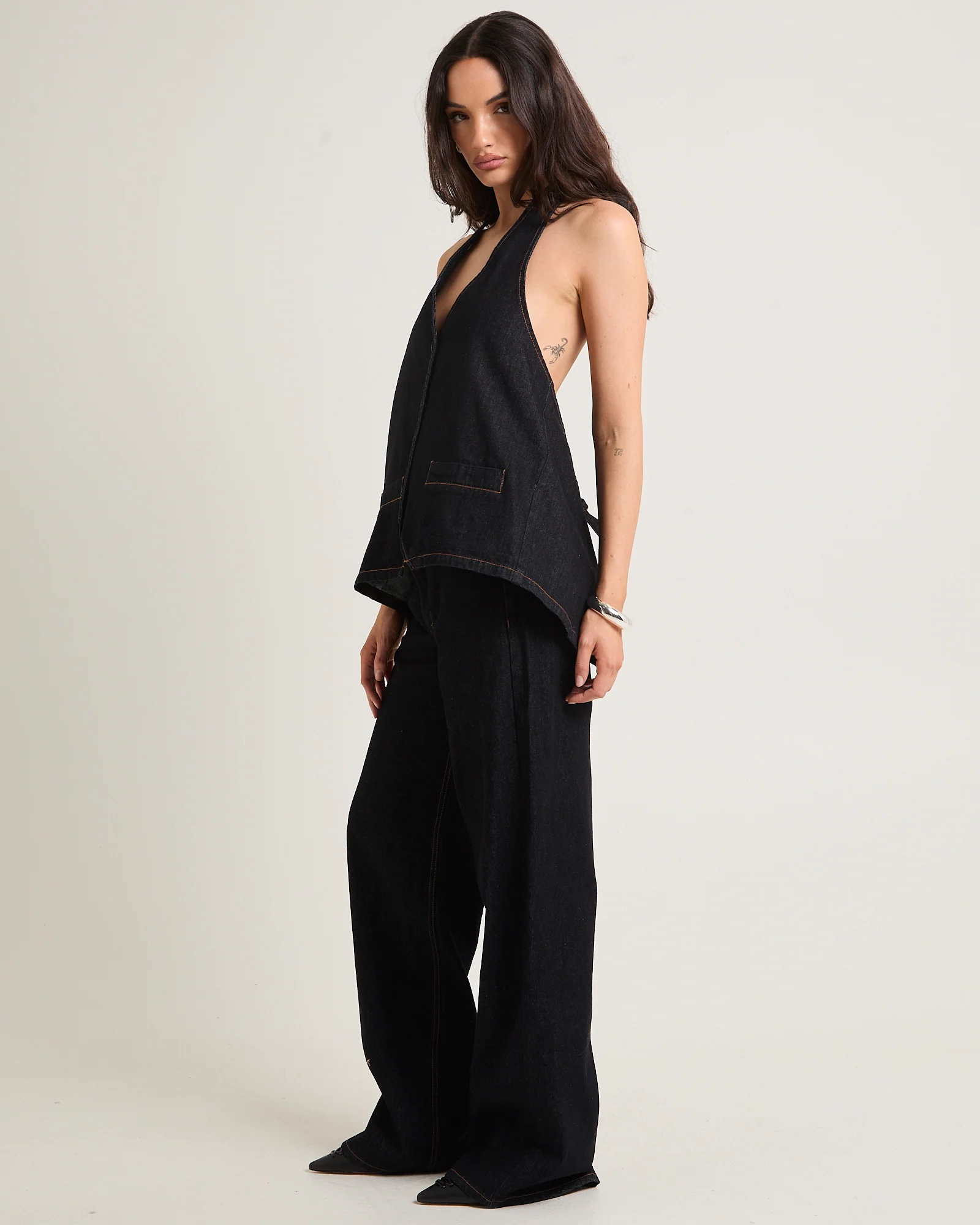 Hills Halter Denim Top - Image 4